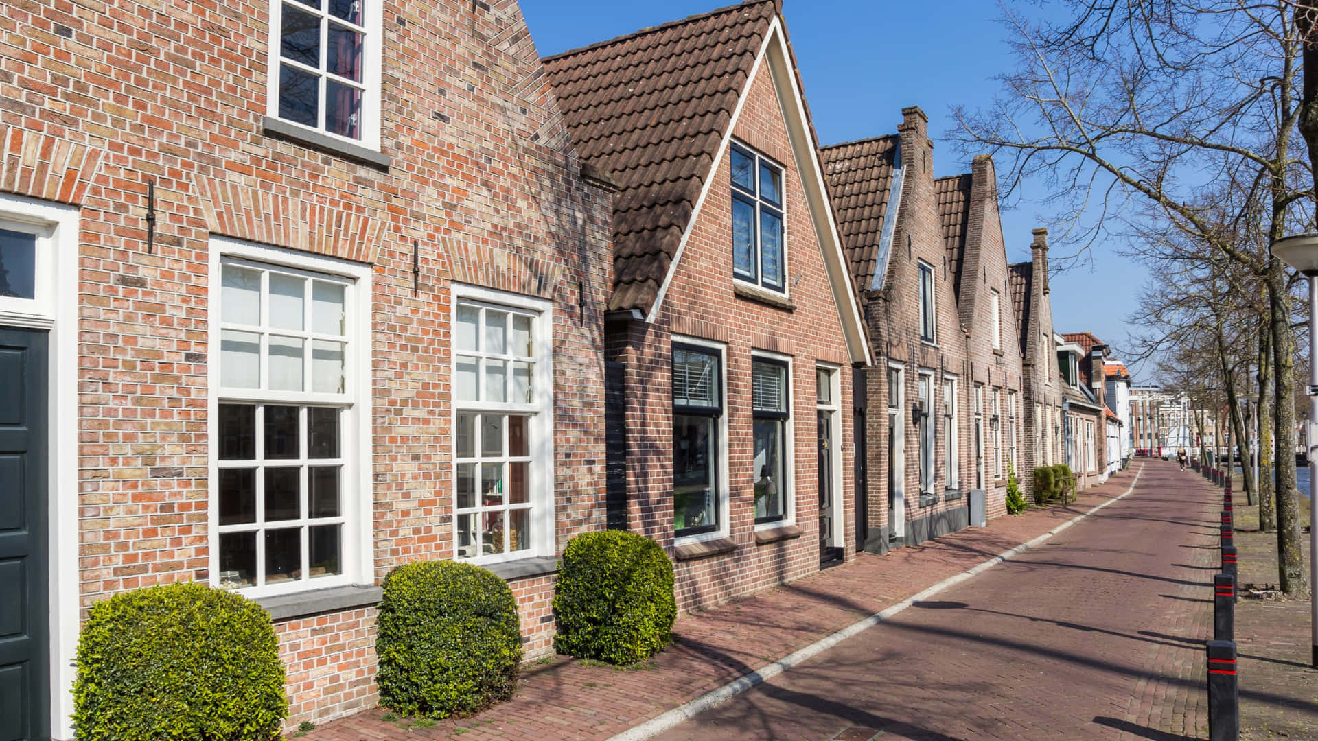Meppel Traditional Dutch Houses Street View Wallpaper
