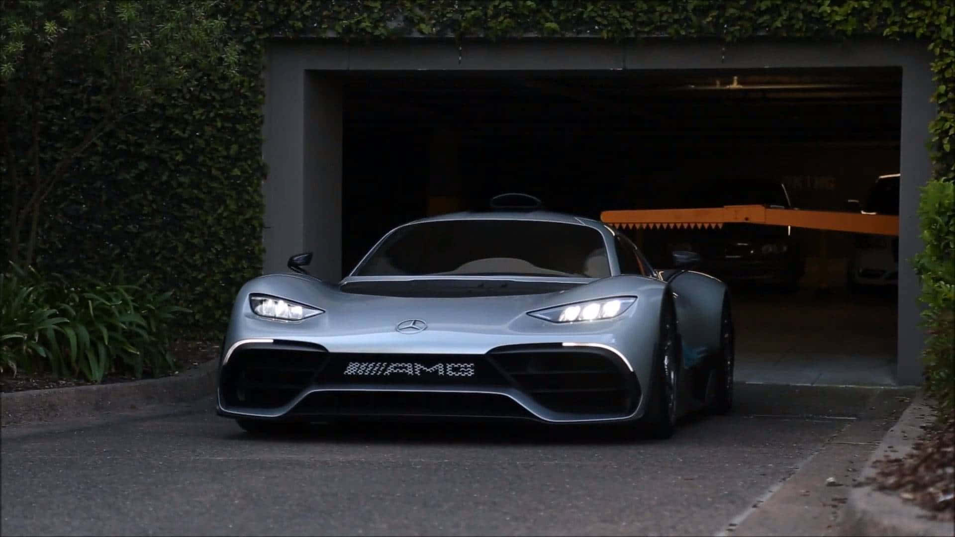 Mercedes Amg Background Outside Garage