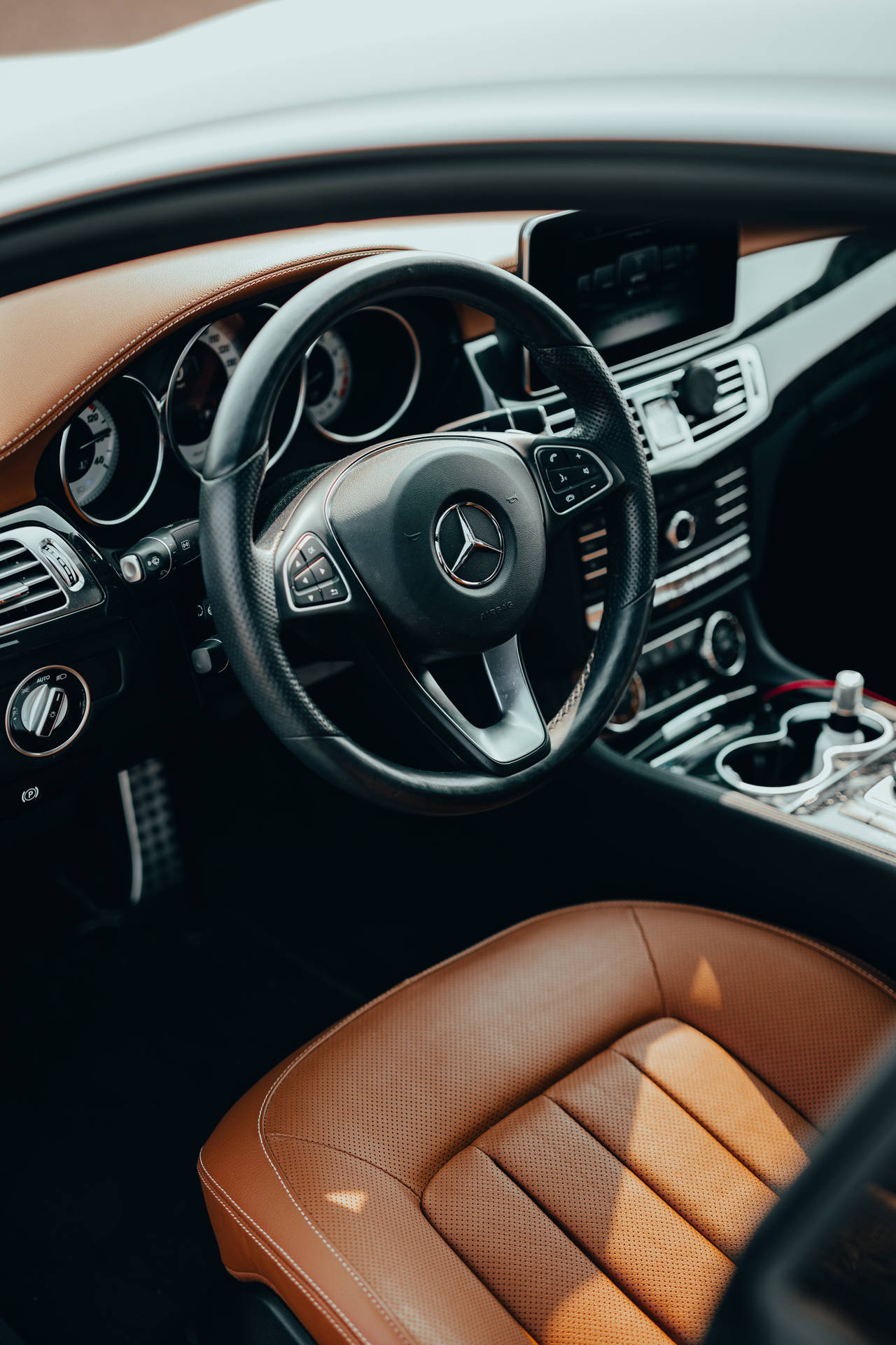 Mercedes Amg Brown Leather Iphone