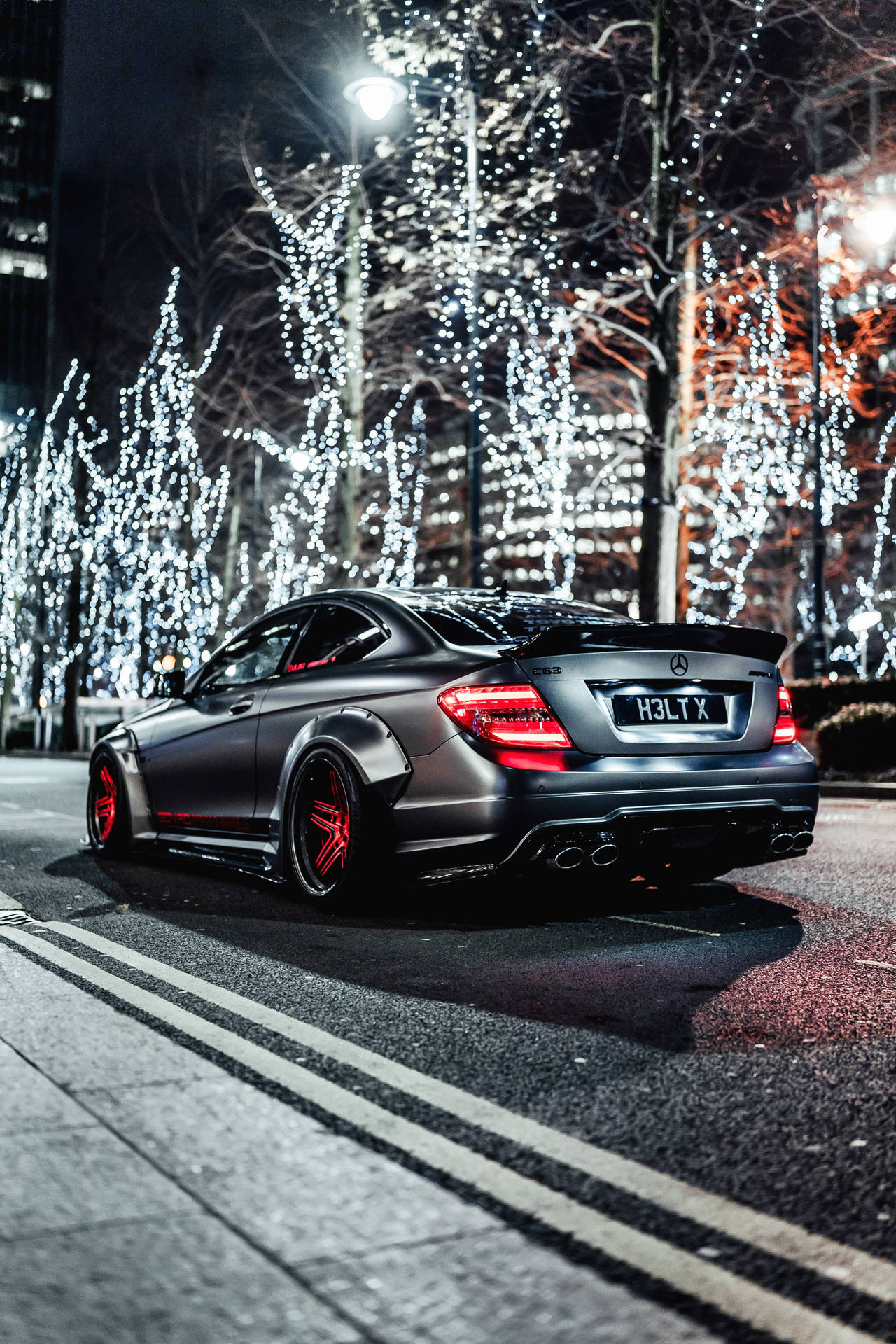 Mercedes Amg Snowy Evening Iphone Wallpaper
