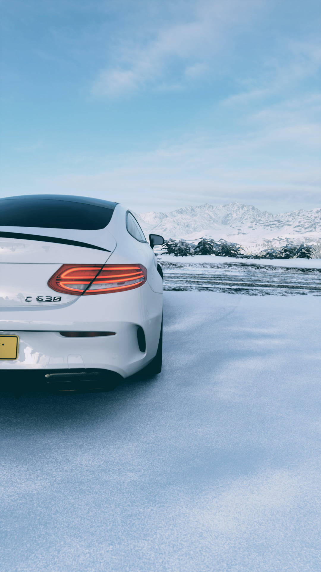 Mercedes Amg With Snow Iphone