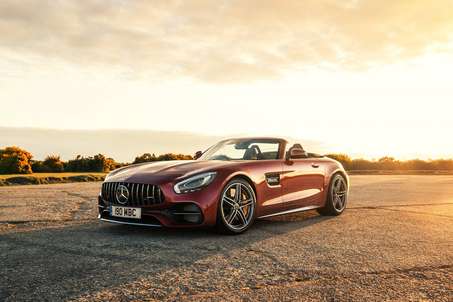 Mercedes Amg Gt Roadster - A Red Sports Car Wallpaper