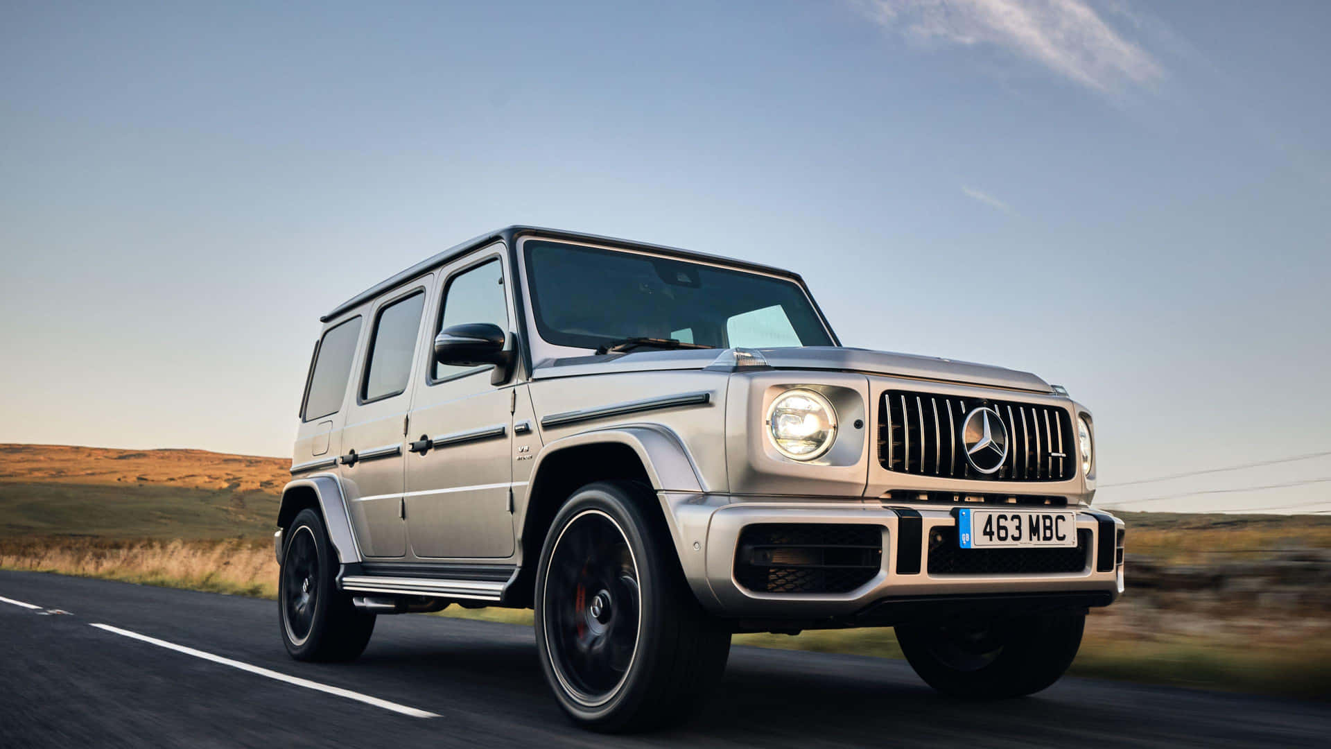 Mercedes Benz G Wagon In Beweging Achtergrond