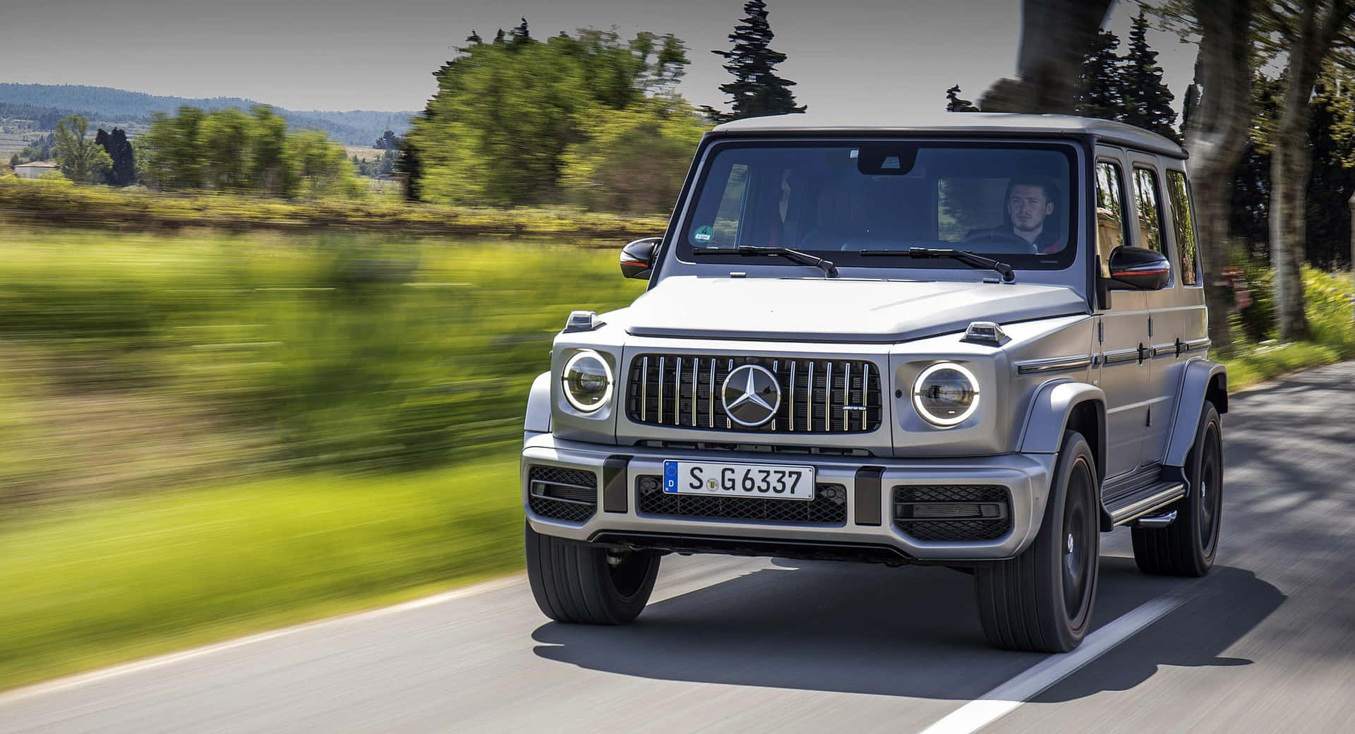 Mercedes Benz G Wagon On The Road.jpg Wallpaper