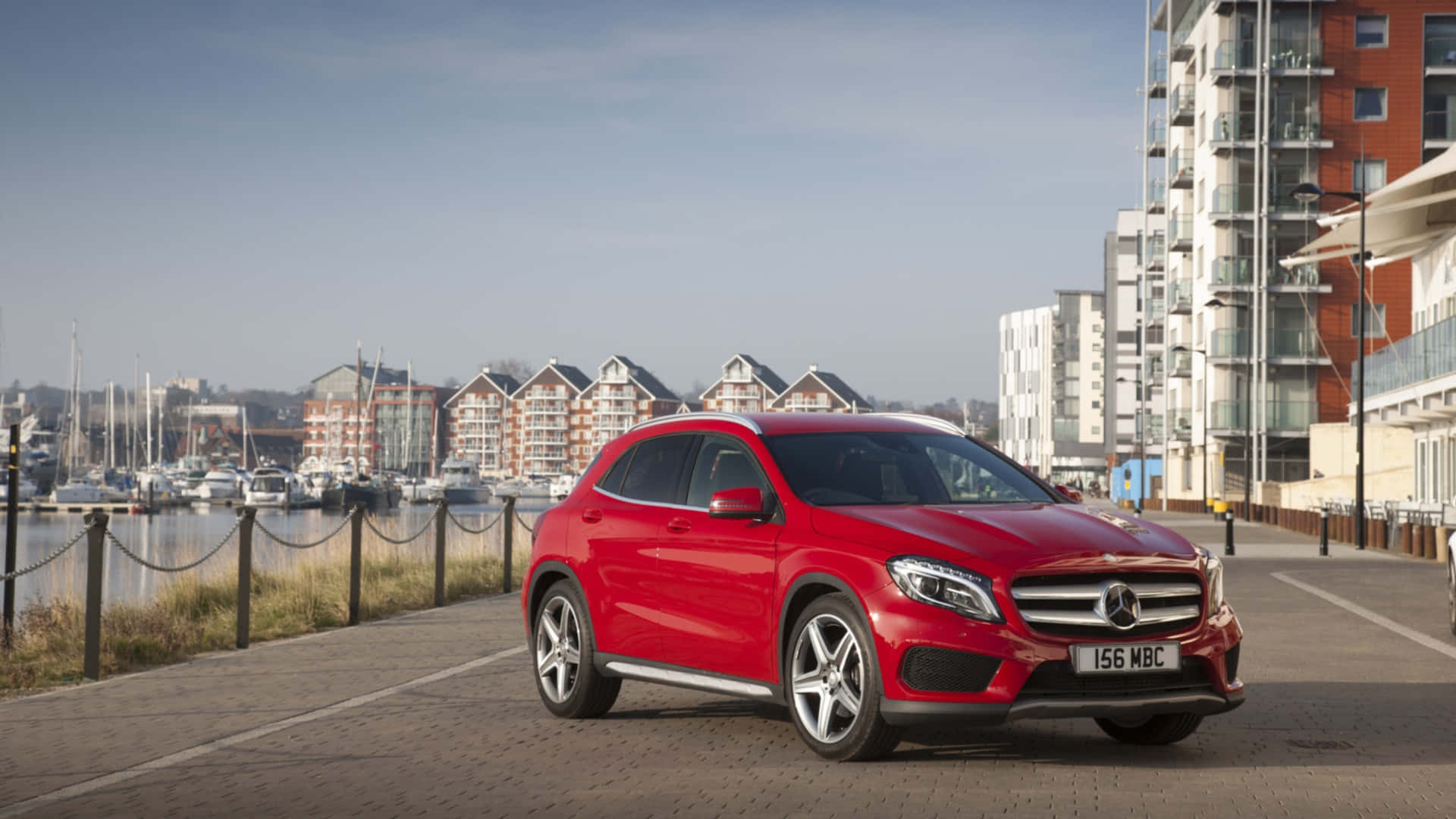 Sleek Mercedes-Benz GLA-Class in action Wallpaper