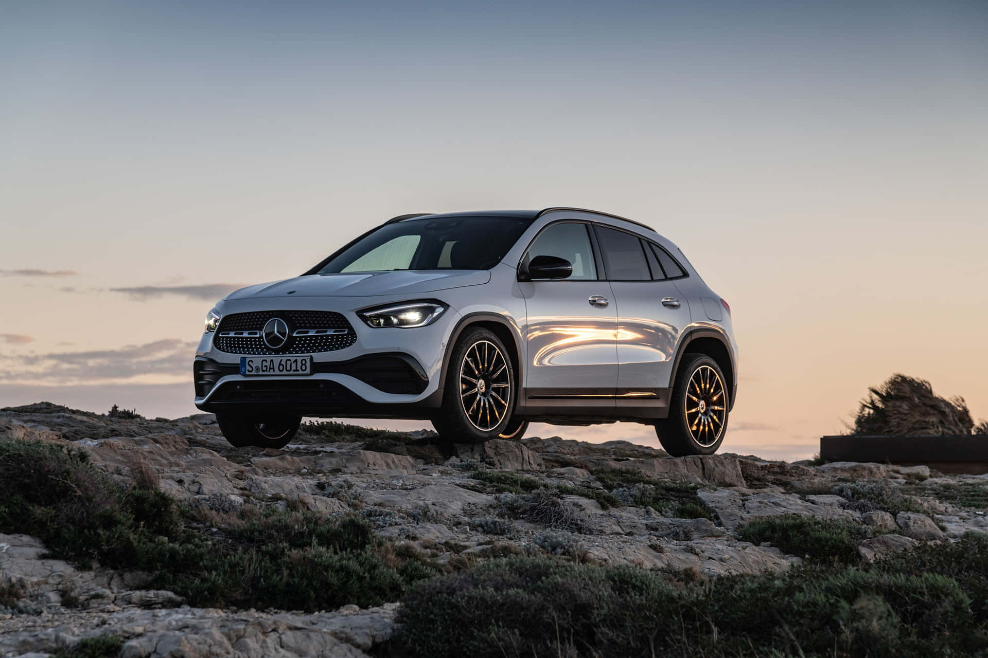 Stylish Mercedes Benz GLA-Class on the Road Wallpaper