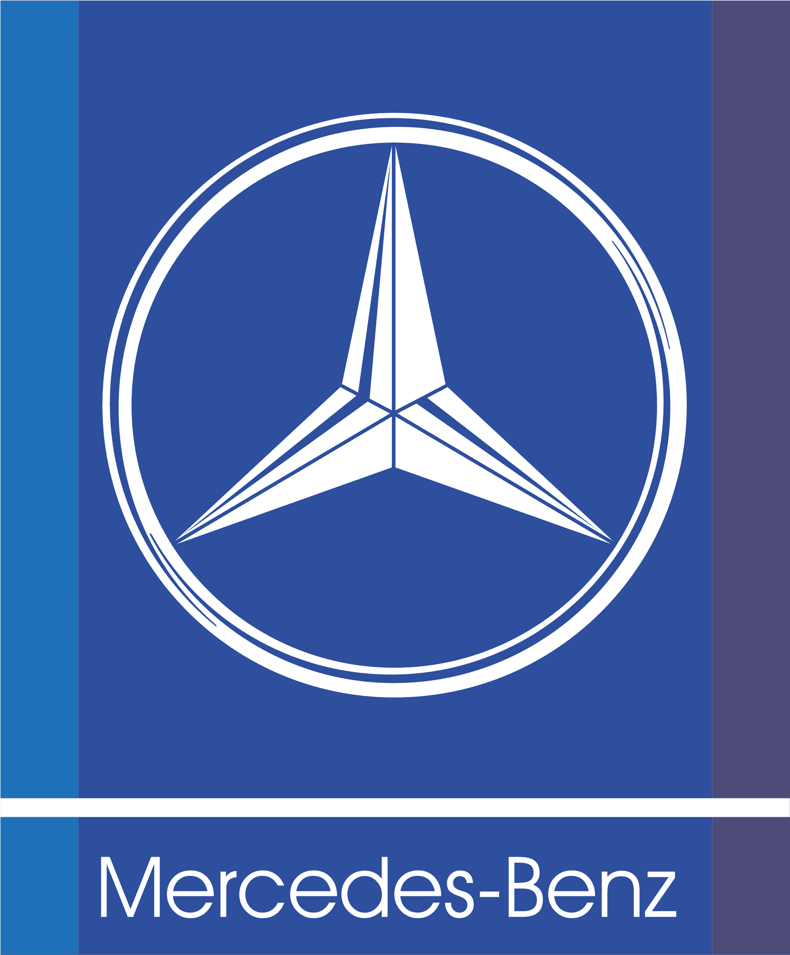 Mercedes Benz Logo Blue Background PNG