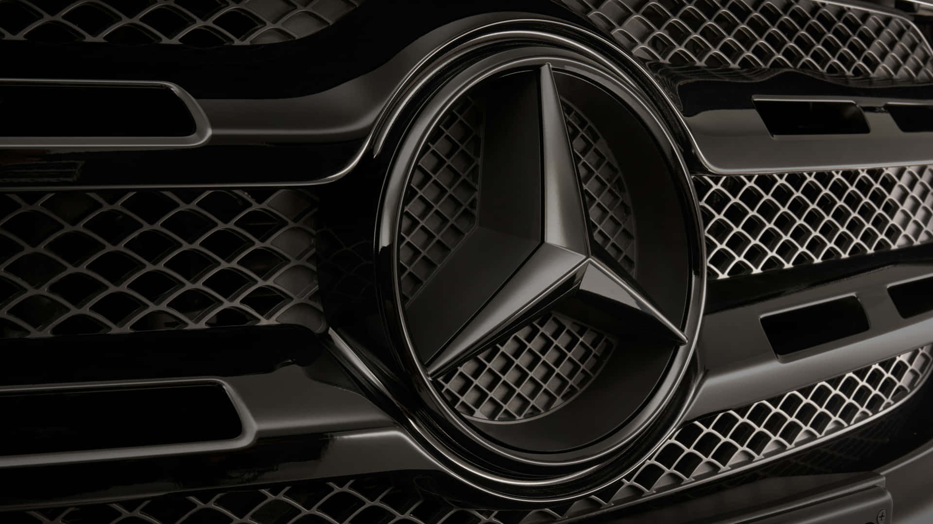 En elegant sort Mercedes-bil i 4k. Wallpaper