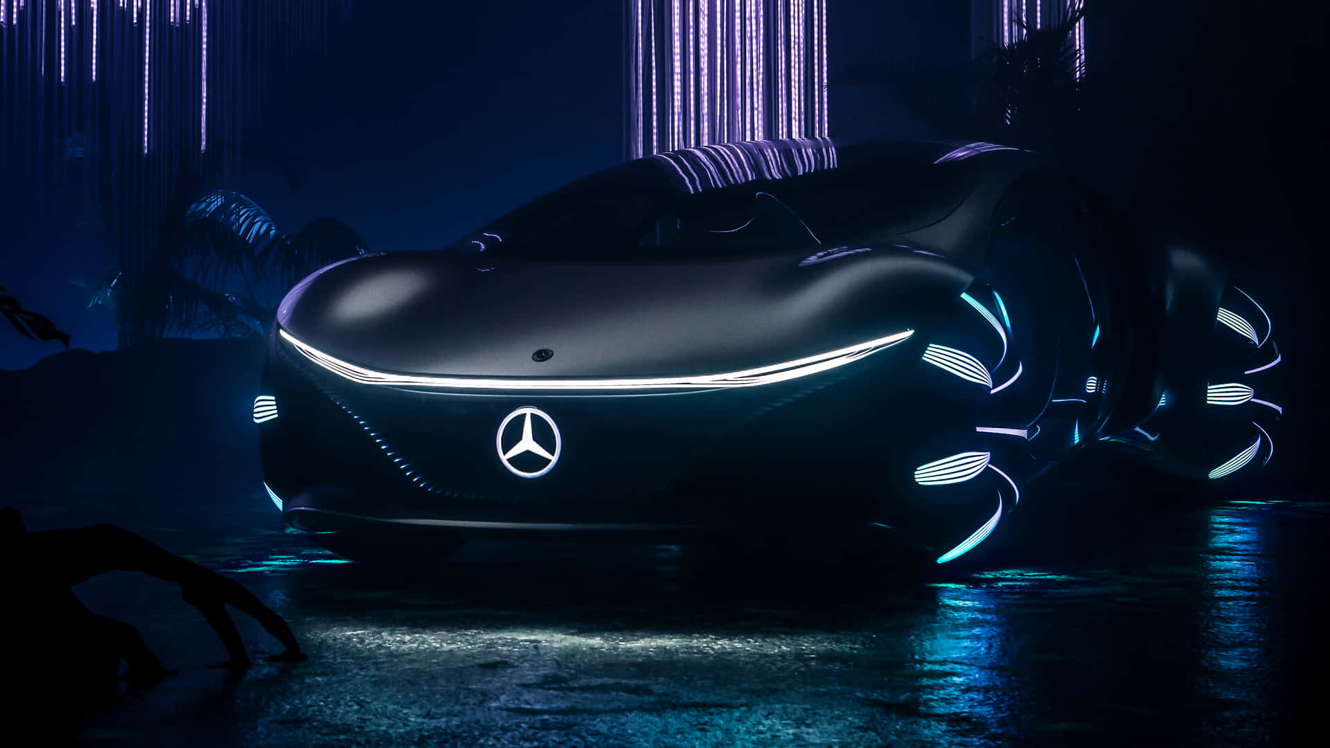 Concept Di Mercedes E-car In 4k Sfondo