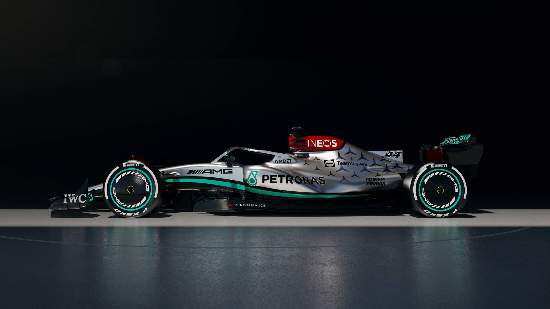 Wallpaper!gör Dig Redo Att Känna Spänningen Av Mercedes F1-racing Med Denna Iphone-bakgrundsbild! Wallpaper