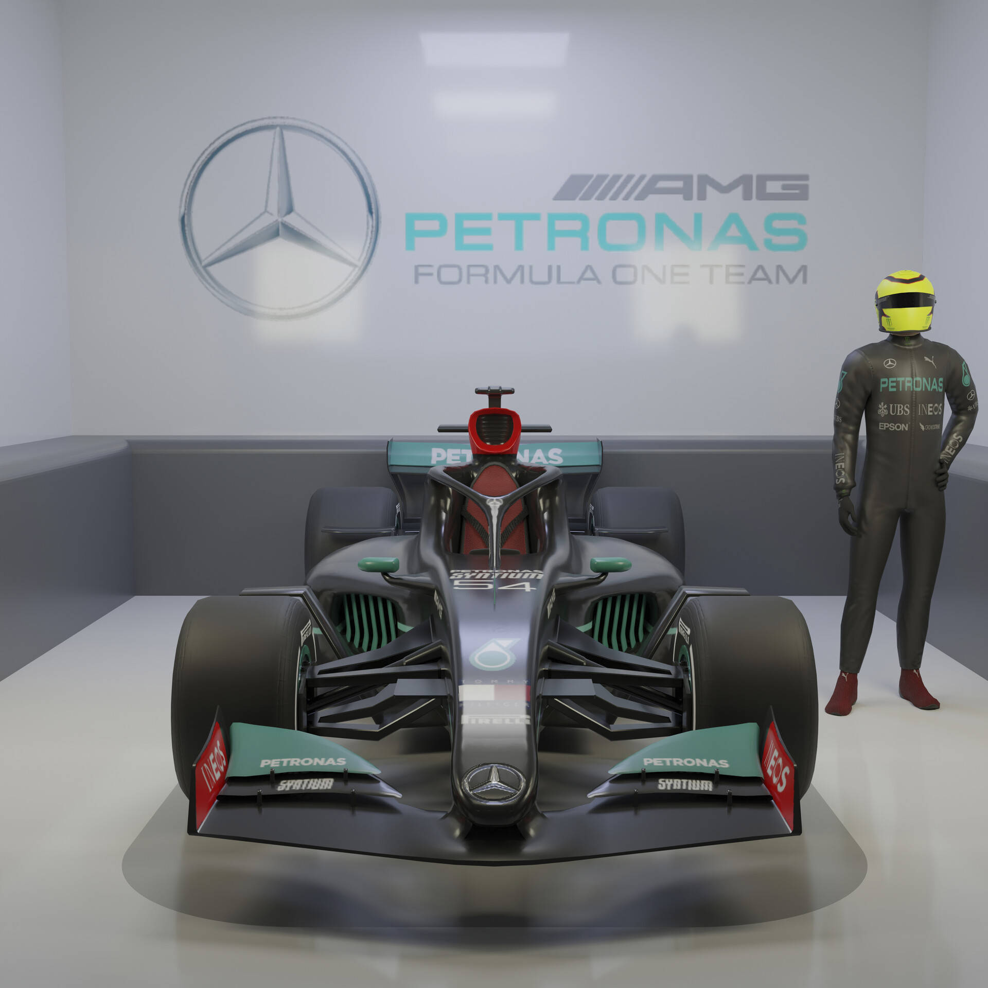 Formå Mercedes F1 Racing Fans Jubel da De Følger Hvert Lap på deres Iphone Wallpaper
