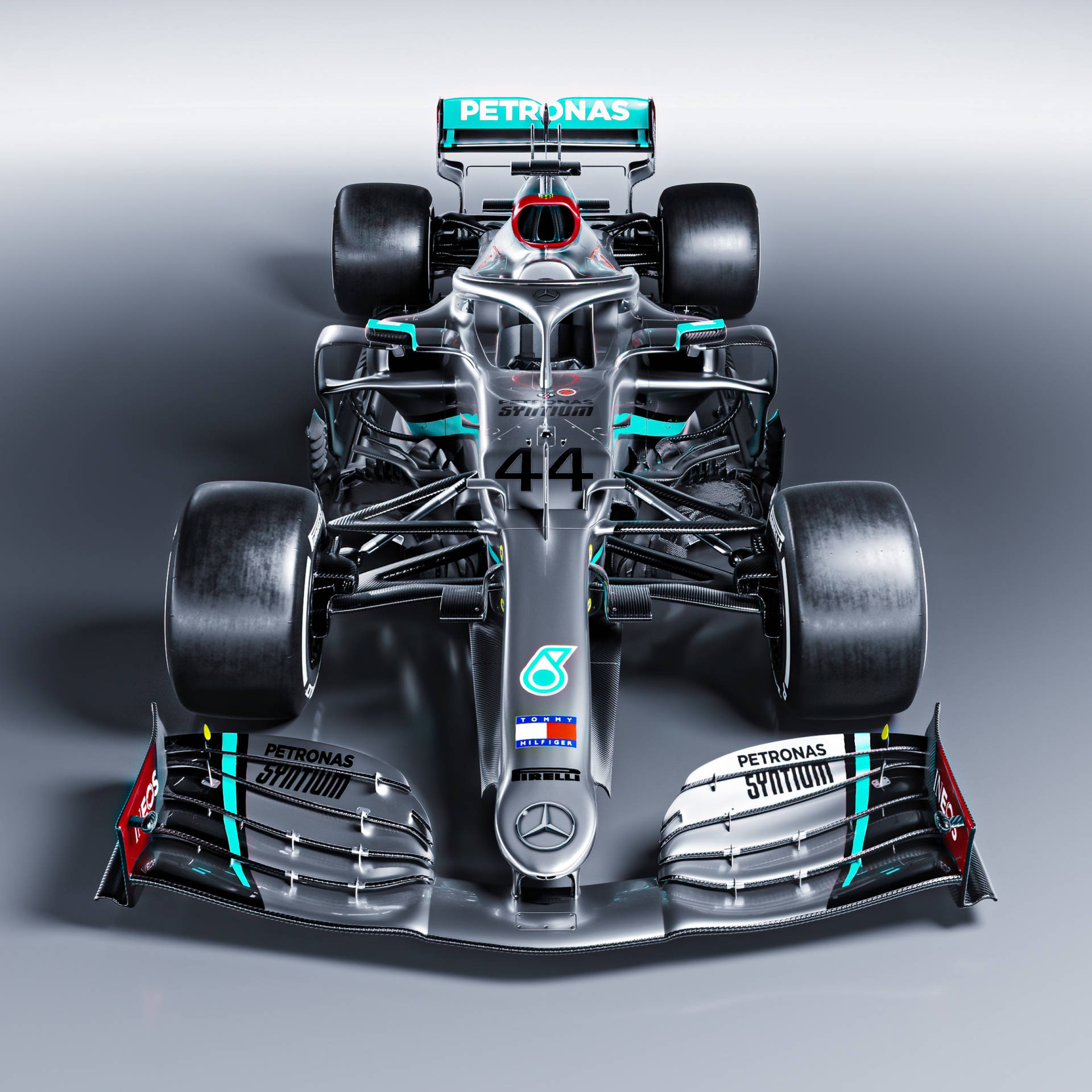 Klar til løbet med Mercedes F1 til Iphone. Wallpaper
