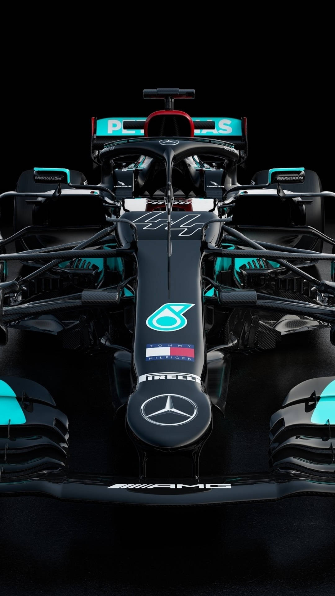 Aceleraen La Vía Rápida Con El Fondo De Pantalla Del Mercedes F1 Para Iphone. Fondo de pantalla