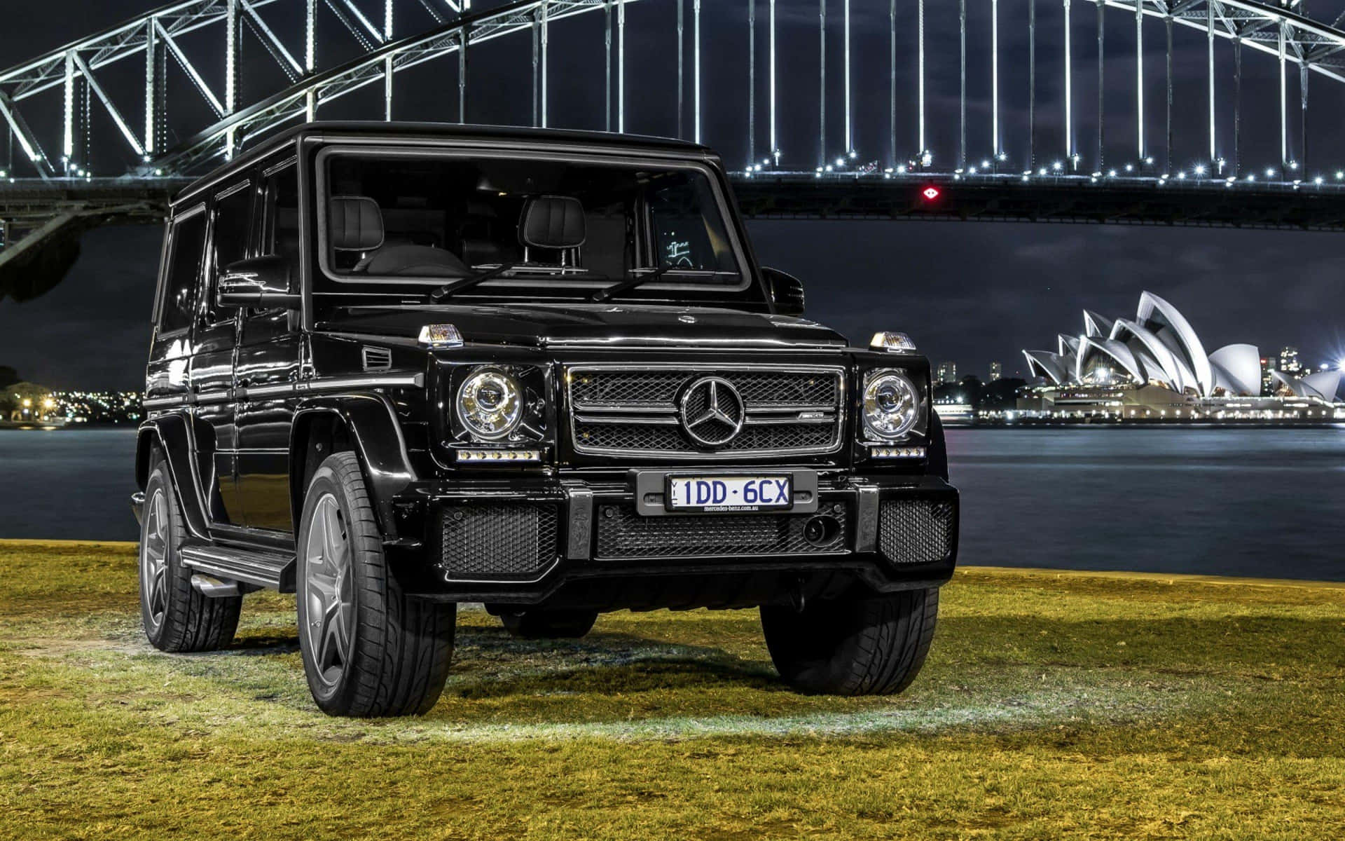 Mercedes G Wagon Night Cityscape Wallpaper