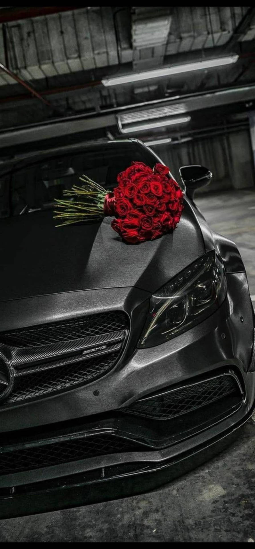 Mercedes iPhone X 3D Rose Wallpaper
