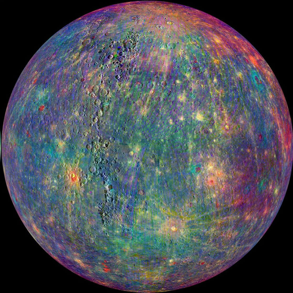 Atudforske De Skimrende Klipper På Planeten Merkur.