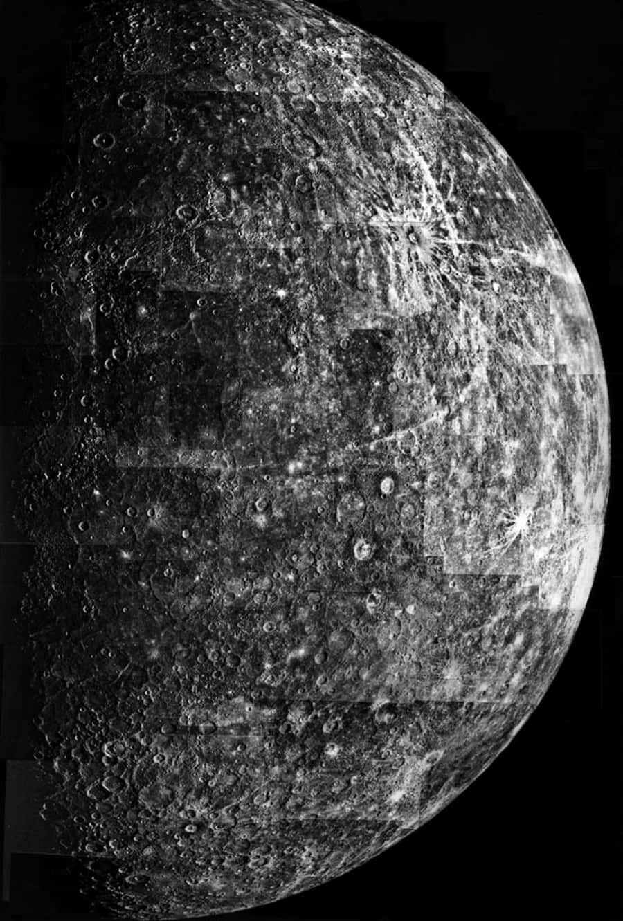 A Black And White Image Of The Moon