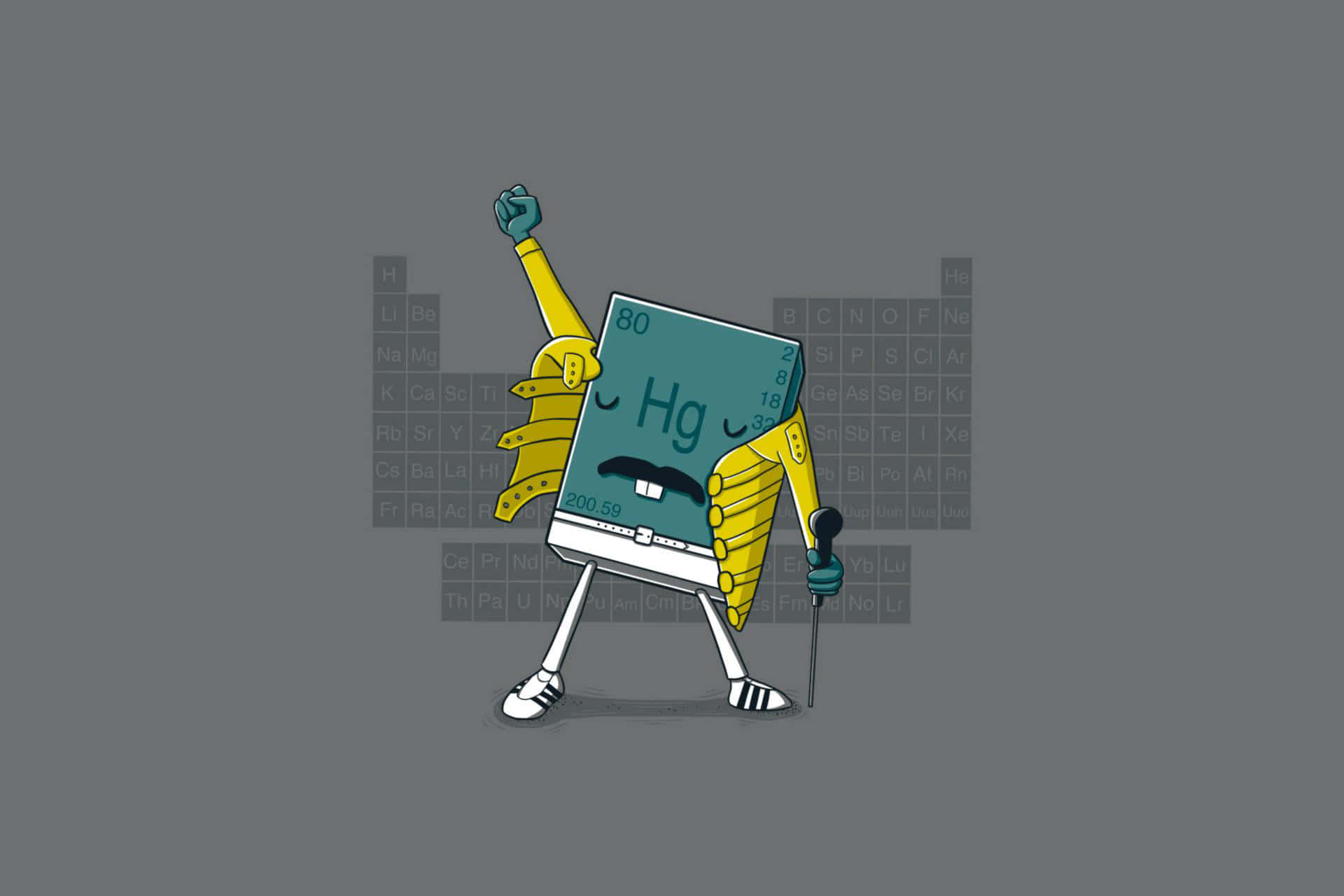 Mercury Element Cartoon Walking Wallpaper