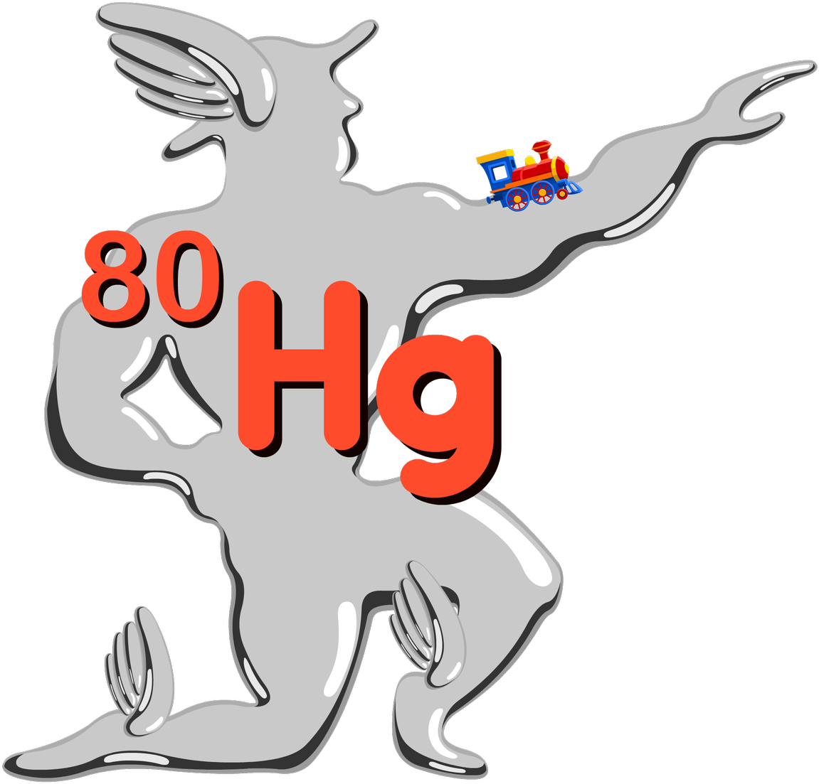 Mercury Element80 Hg Cartoon Train PNG