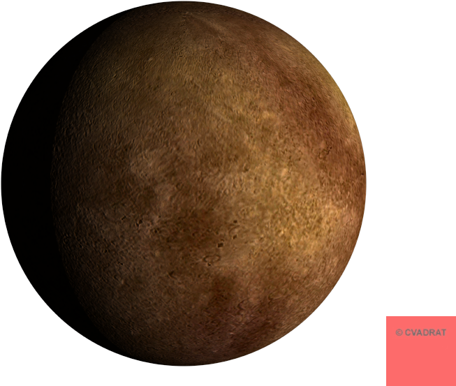 Mercury Planet Surface Texture PNG