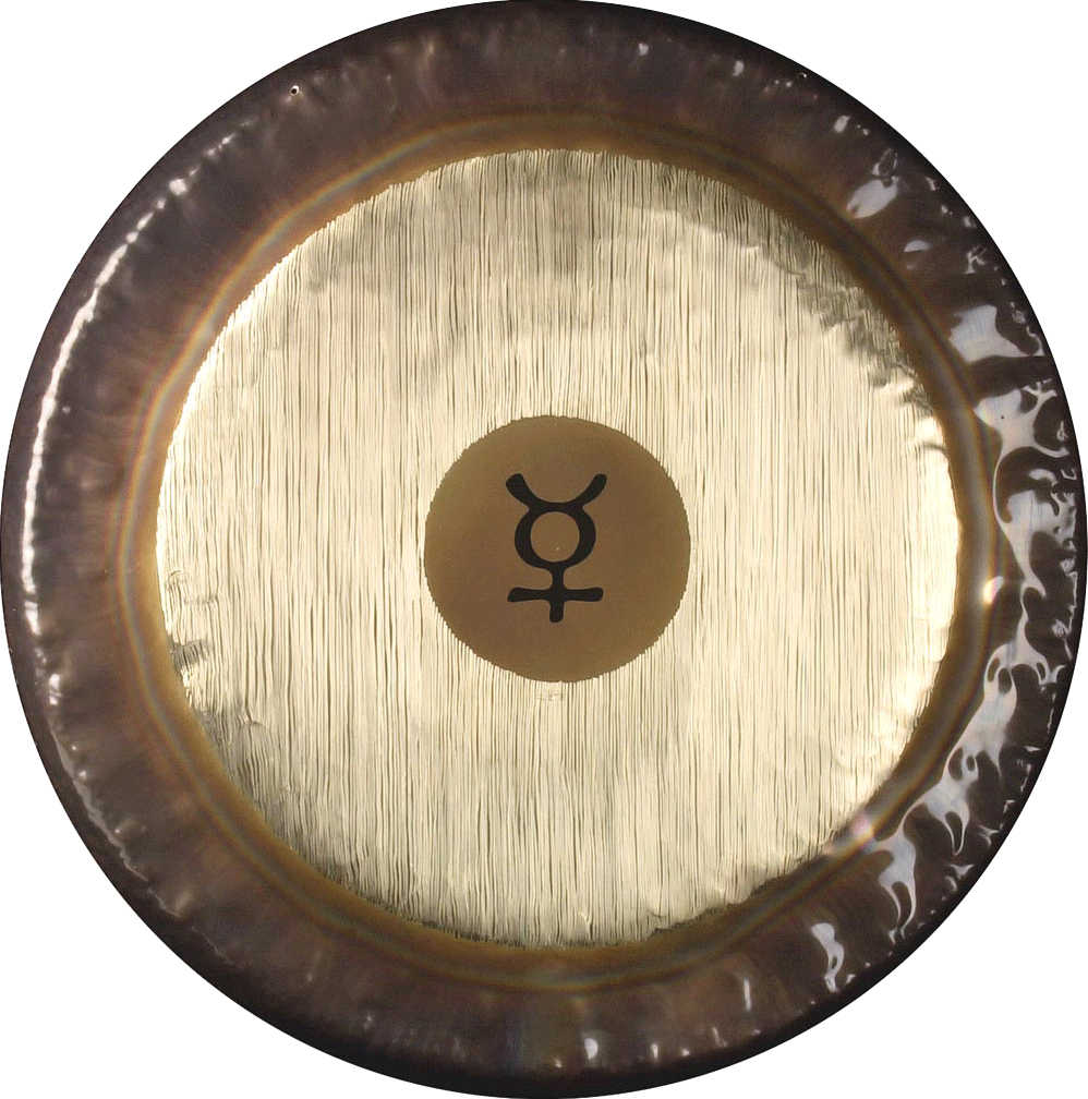 Mercury Symbol Golden Plate PNG