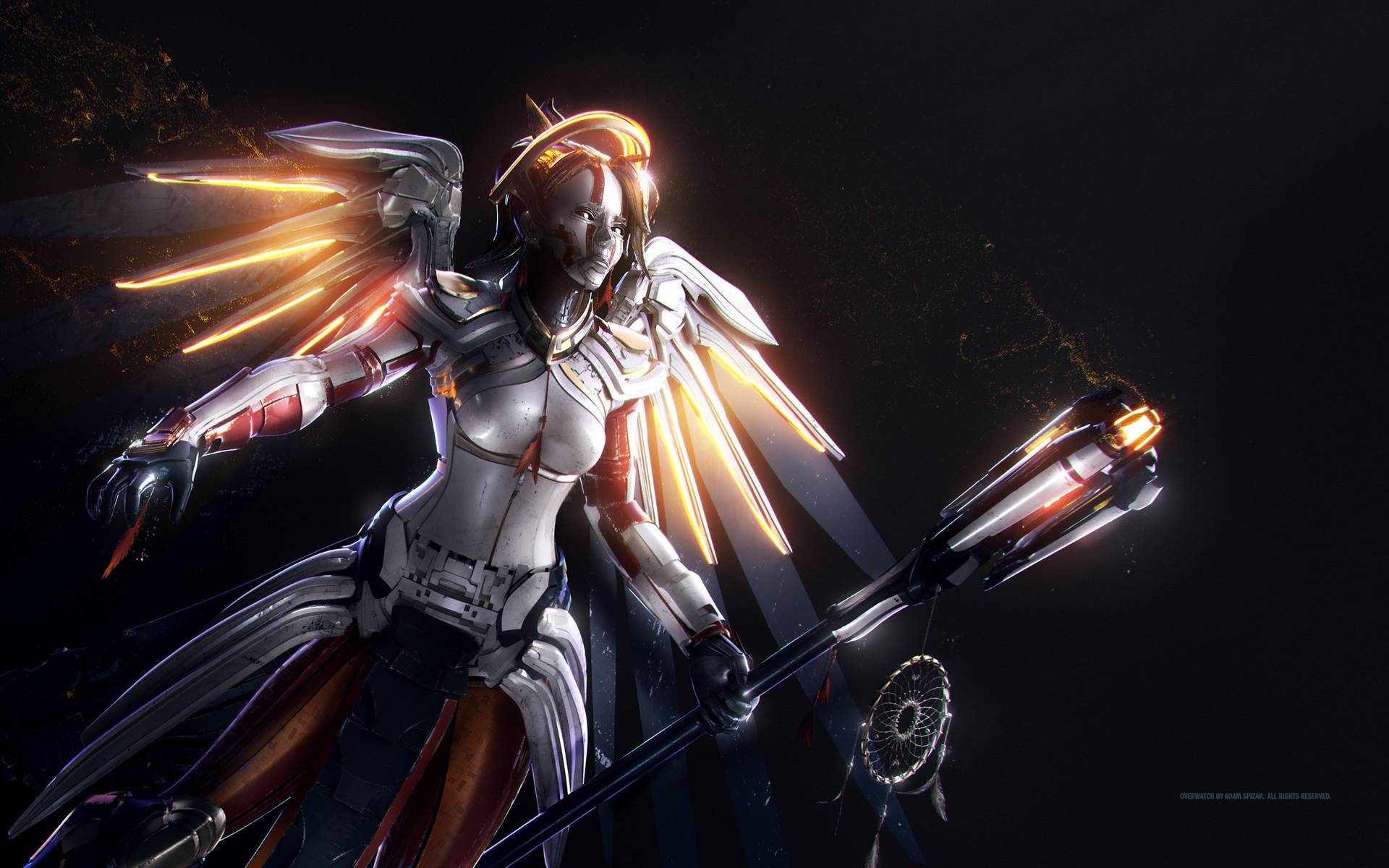 Mercy In Robot Form Background