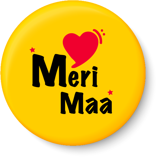 Download Meri Maa Love Button Badge | Wallpapers.com