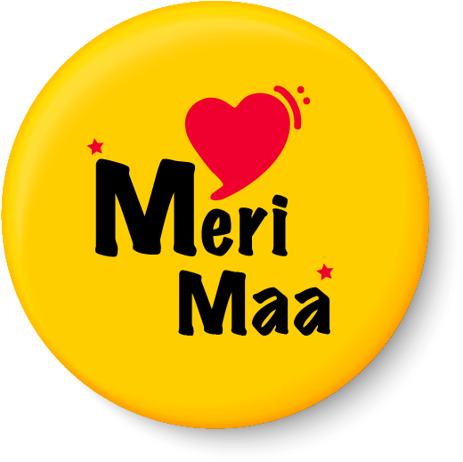 Meri Maa Love Button Badge PNG
