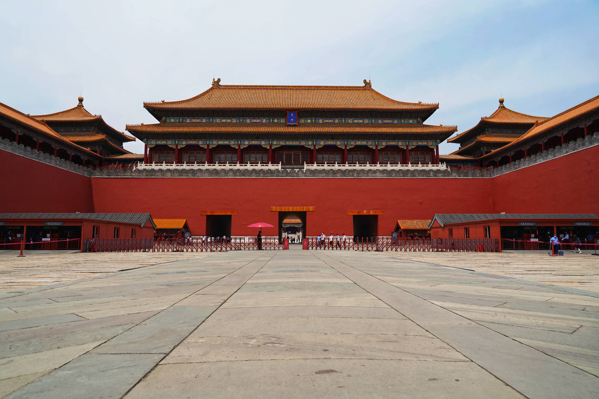 Meridian Gate Entrance In Forbidden City Wallpaper