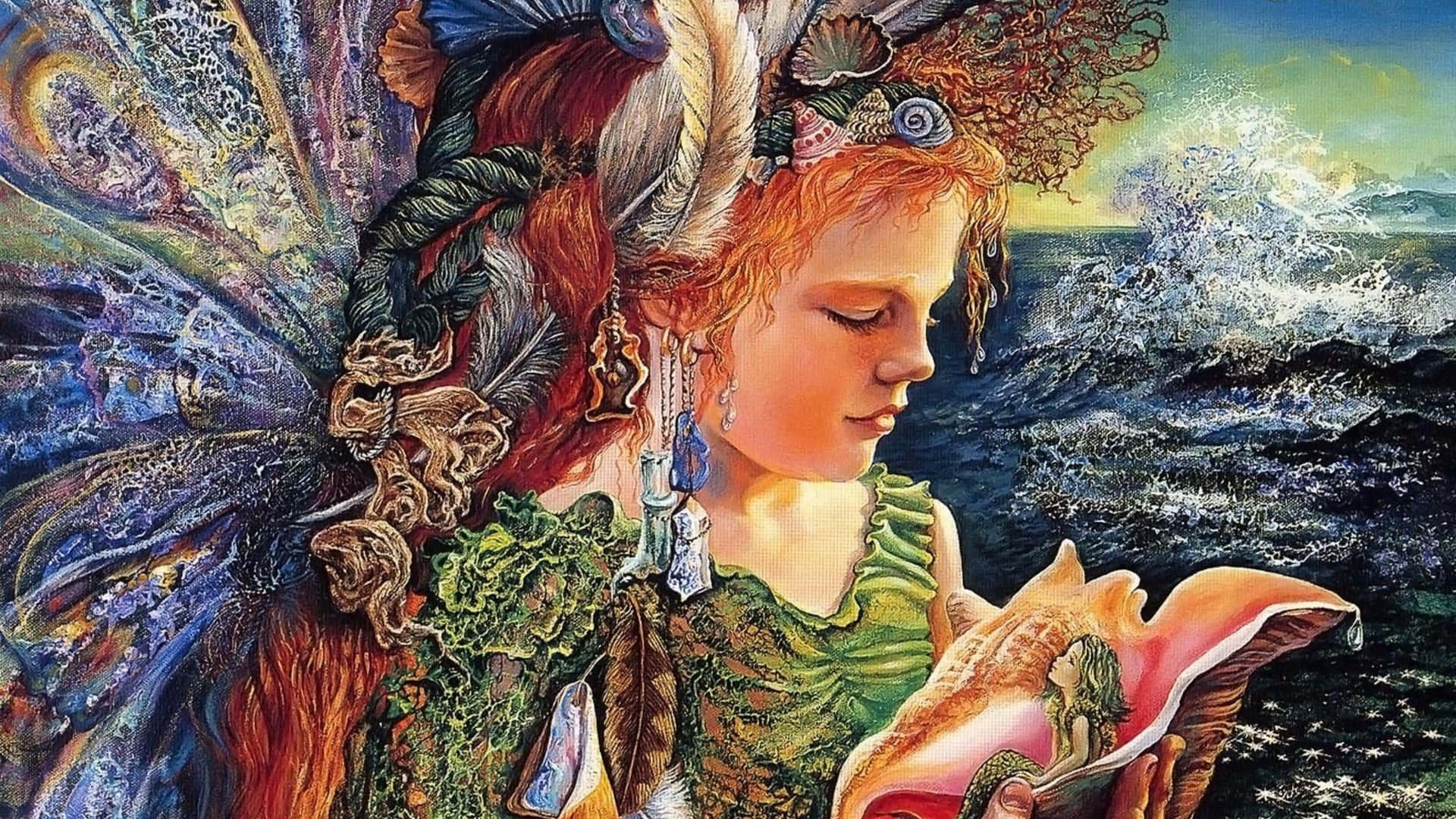 Imagende Una Sirena En Colores Por Josephine Wall