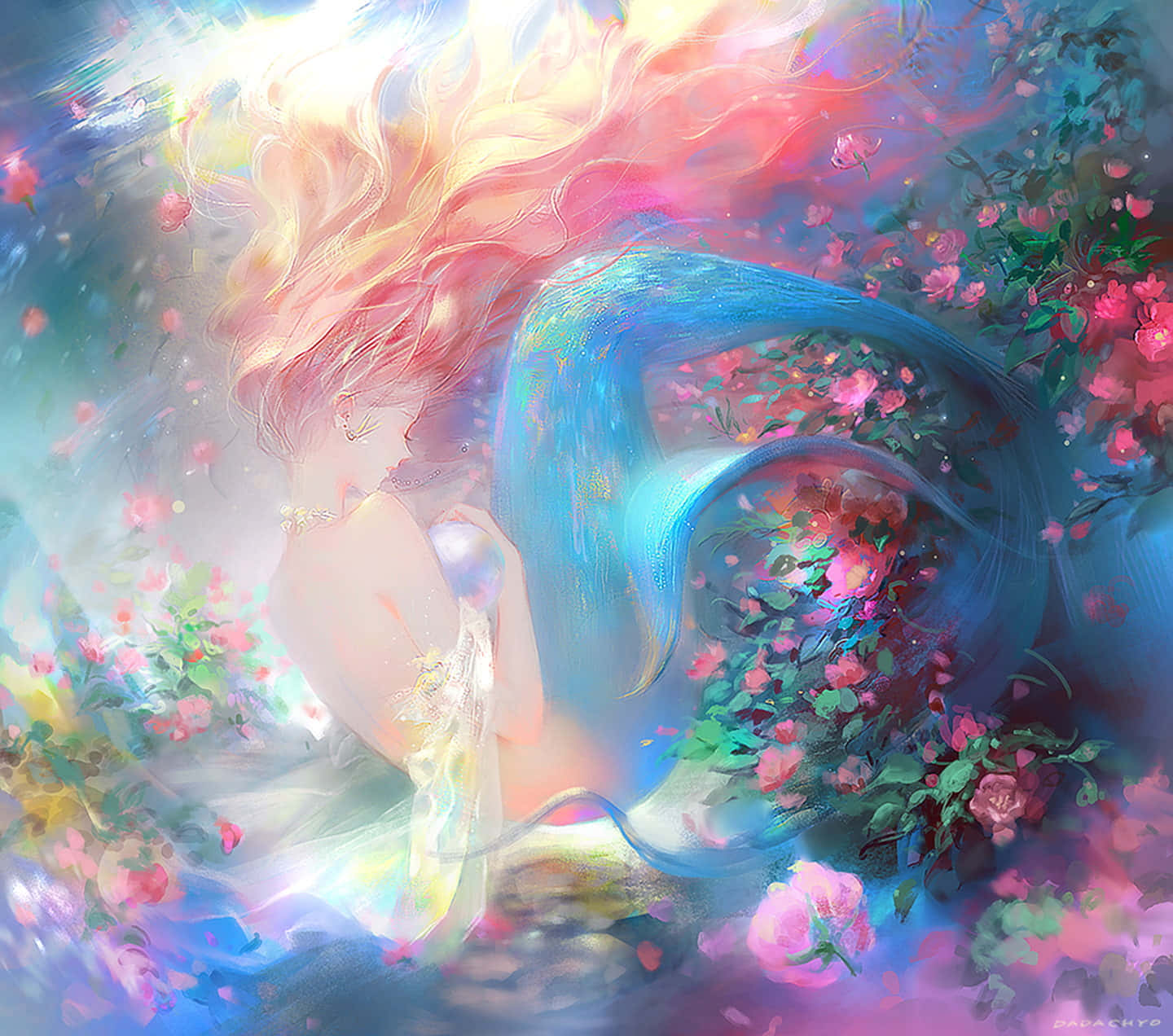 Immaginedi Colore Fantasioso Di Una Principessa Sirena.