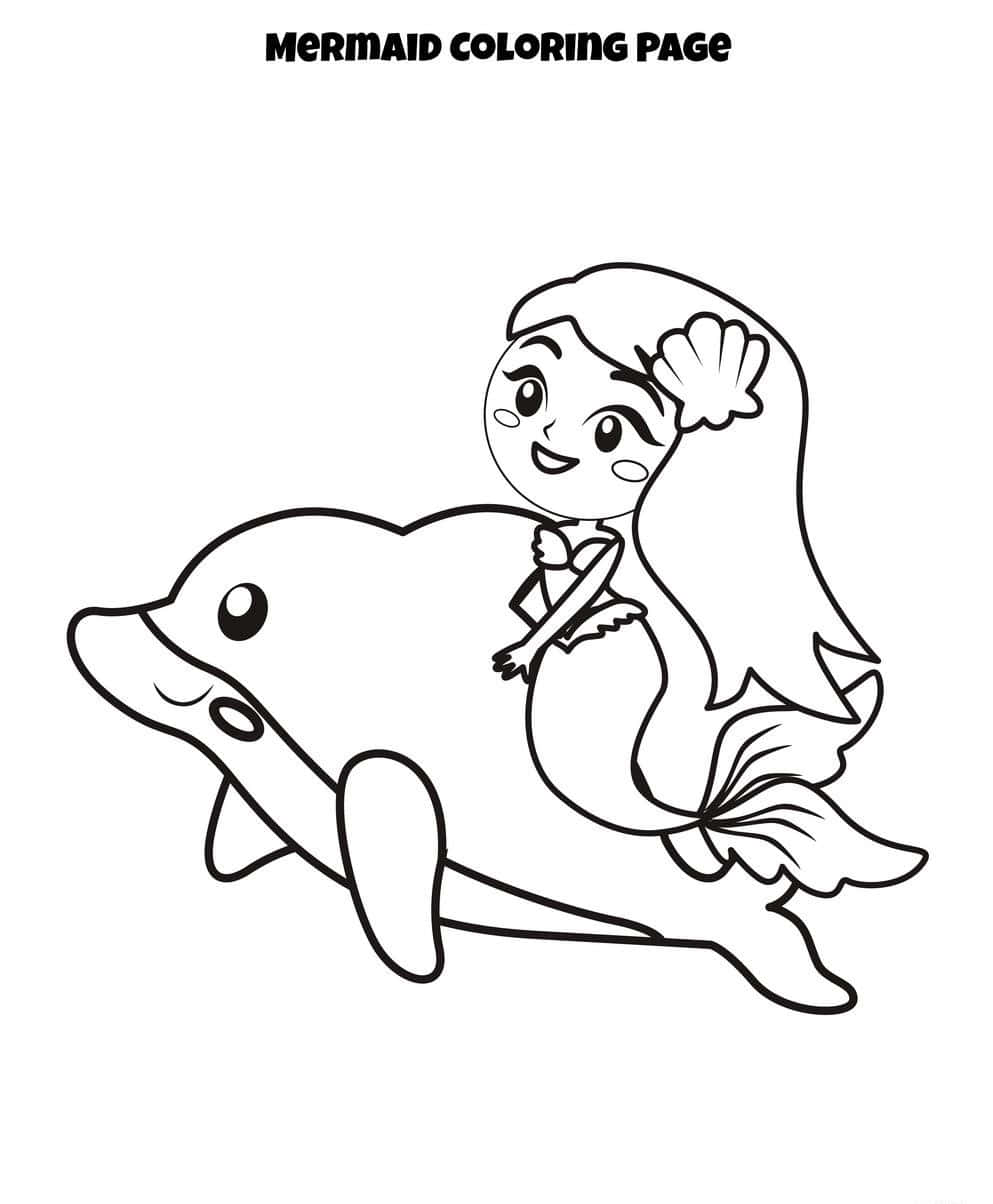 toon mermaid coloring sheet