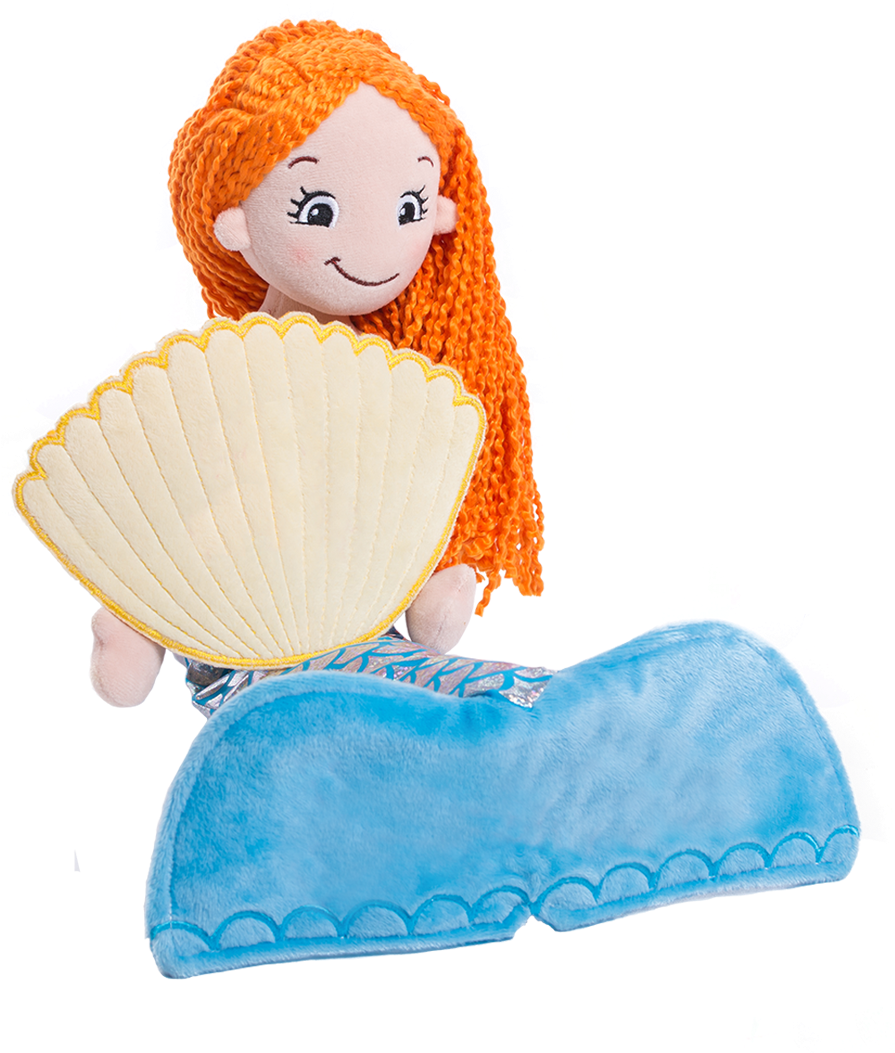 Mermaid Doll With Shell Accessory PNG