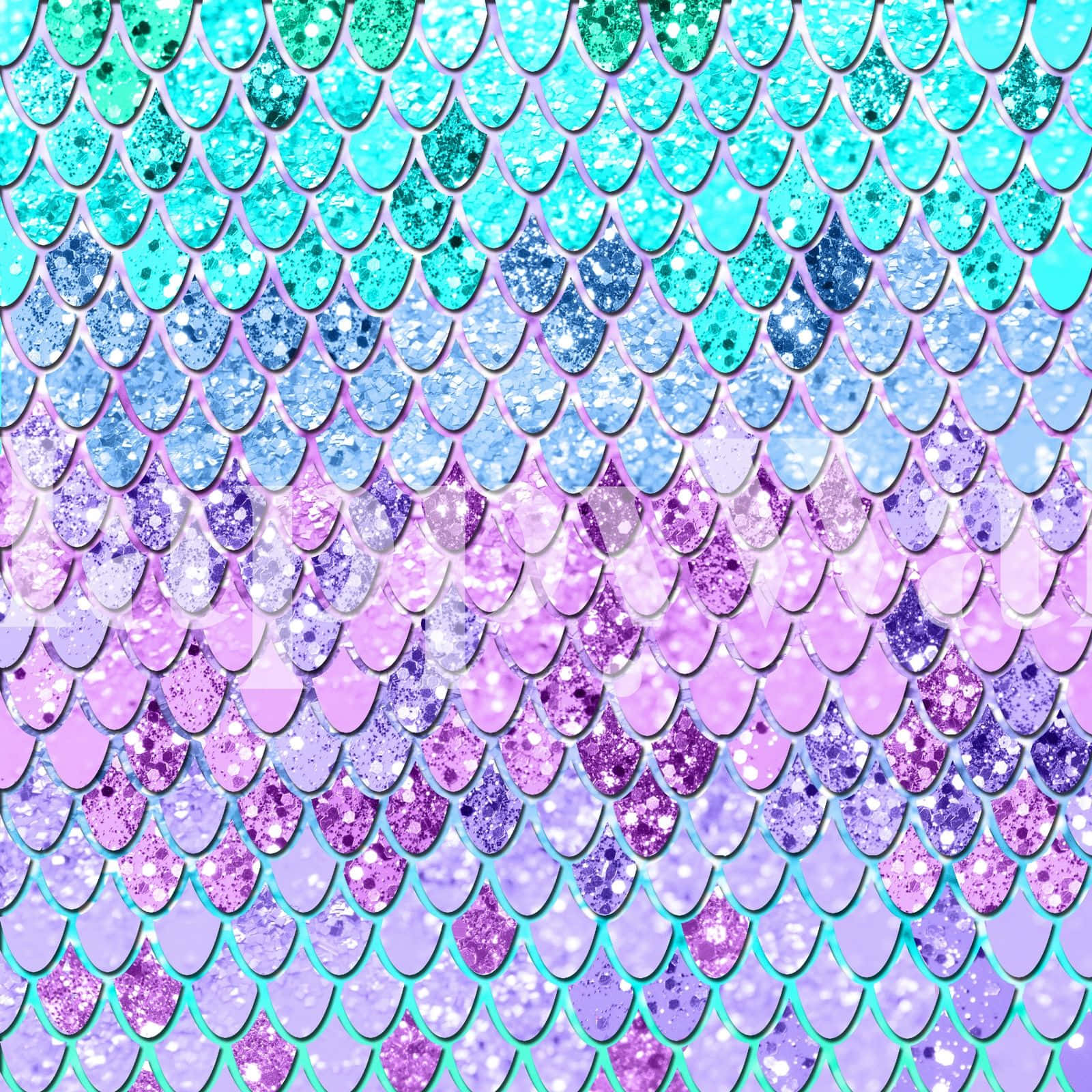 Mermaid Glitter In Colorful Sparkling Gradient Wallpaper