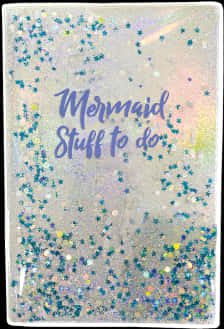 Mermaid Glitter To Do Notebook Cover PNG