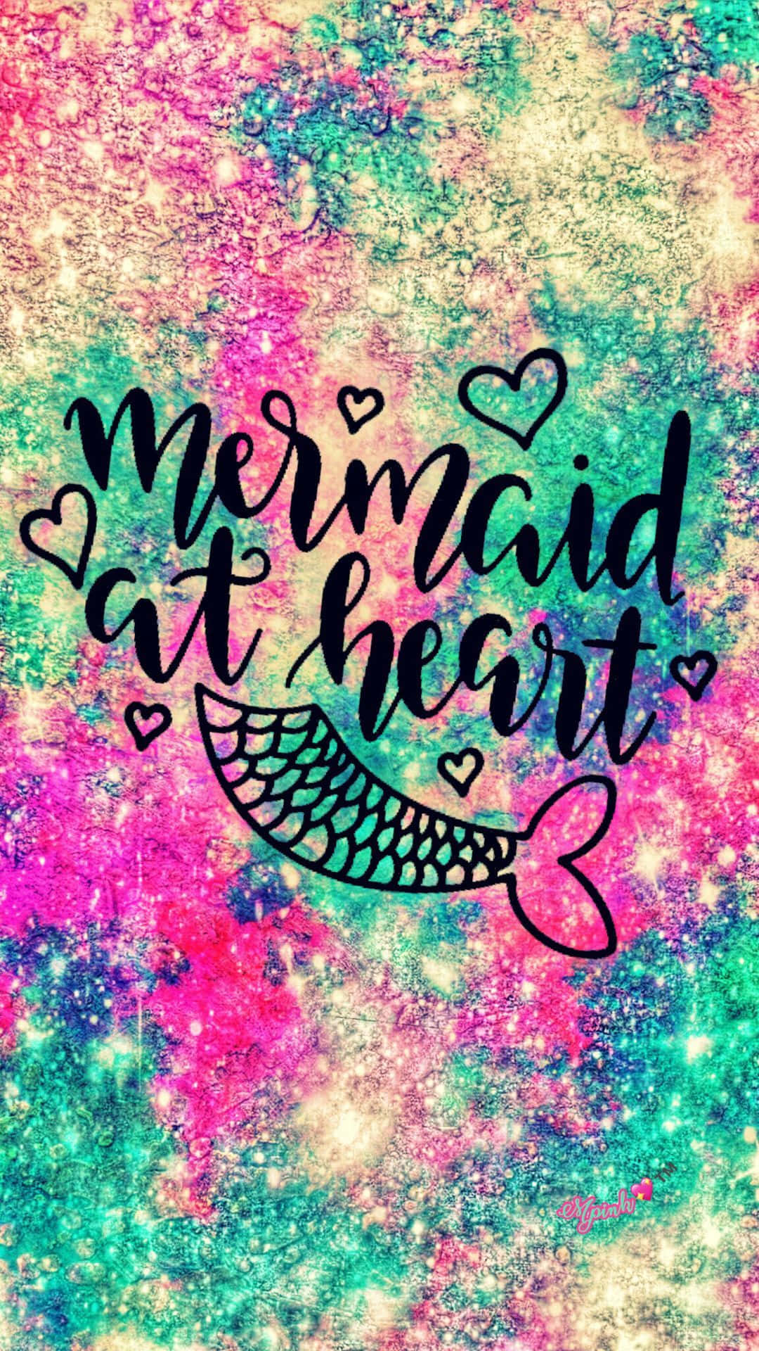 Mermaid Glitters At Heart Sparkles Wallpaper