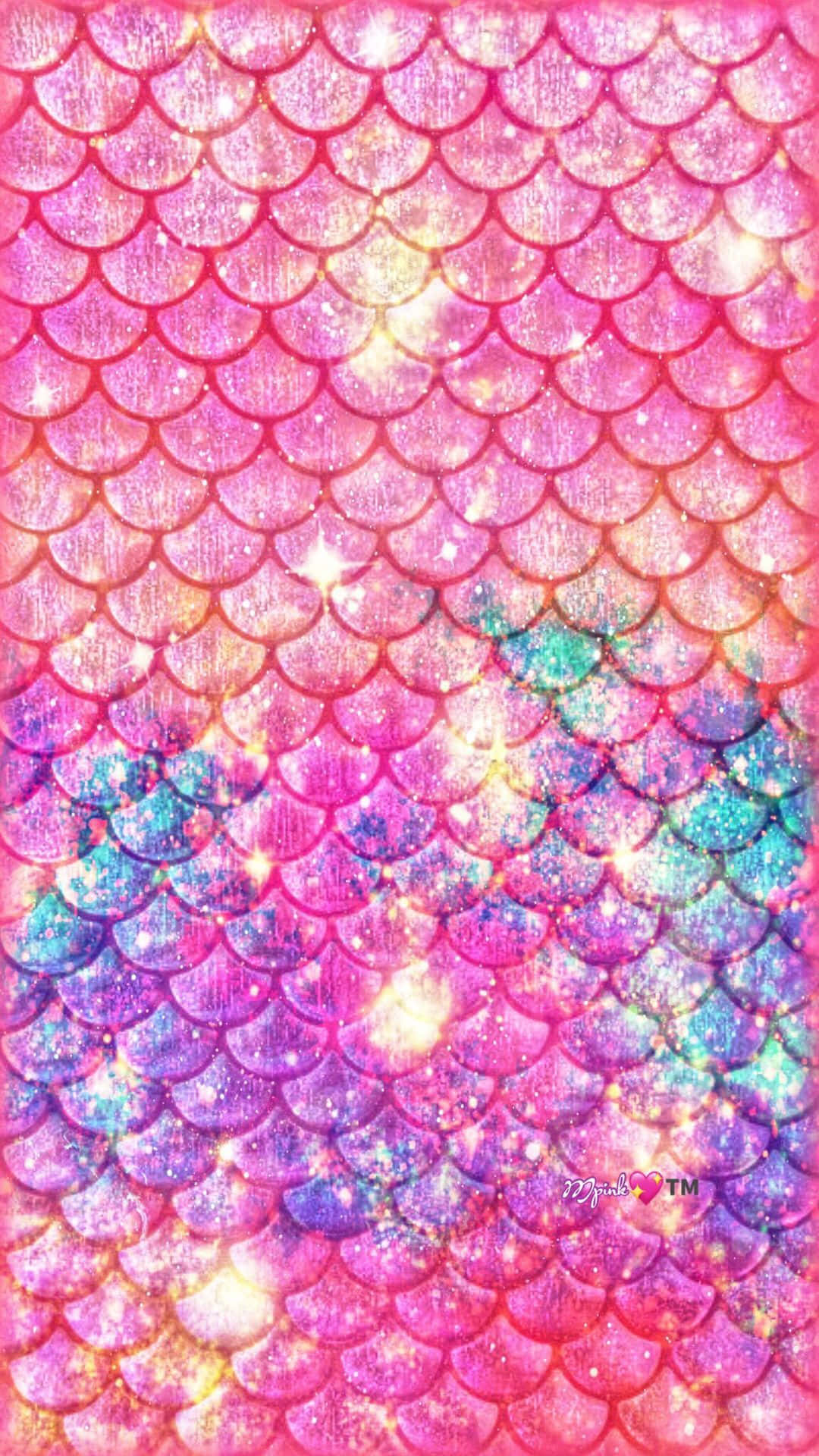Mesmerizing Mermaid Glitter Pattern Wallpaper