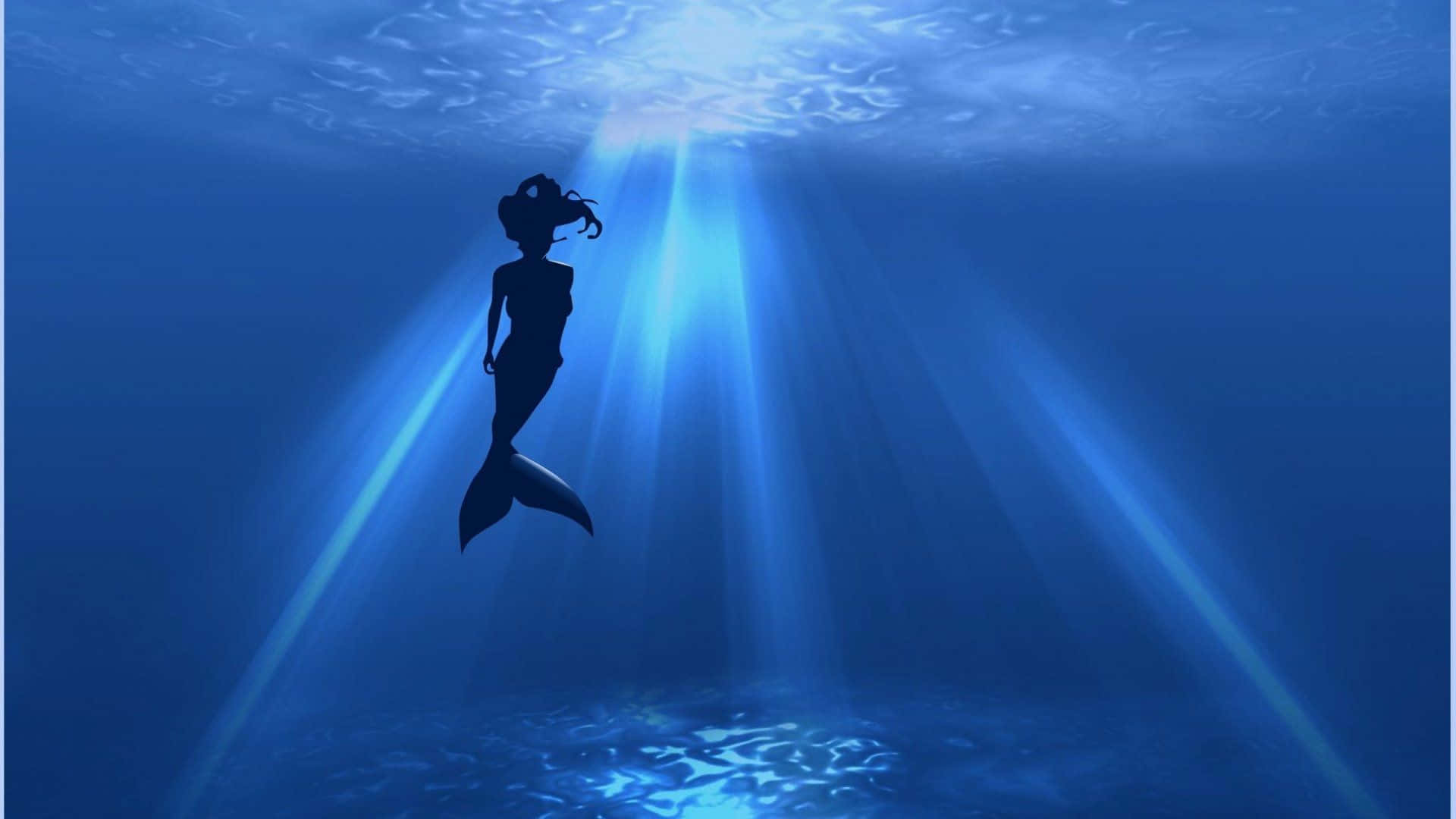 Immaginedi Una Sirena In Silhouette
