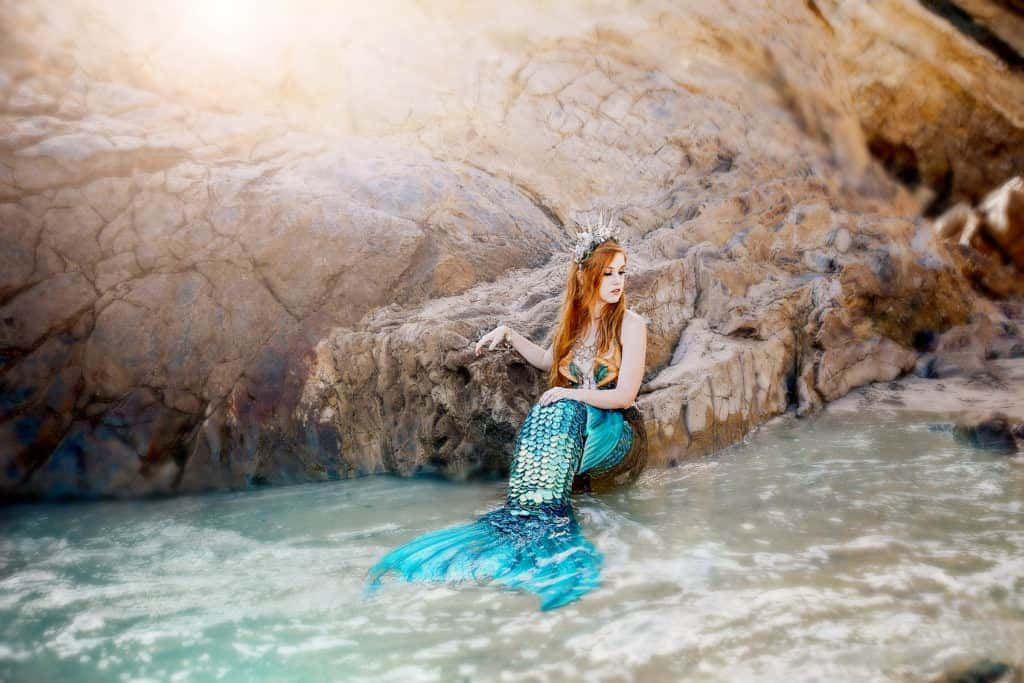 Mermaid Real Life: Taking a break by the beach