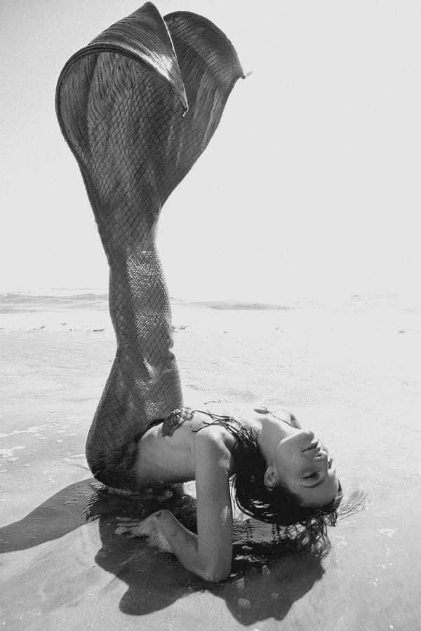 Mermaid Real Life Grayscale Picture
