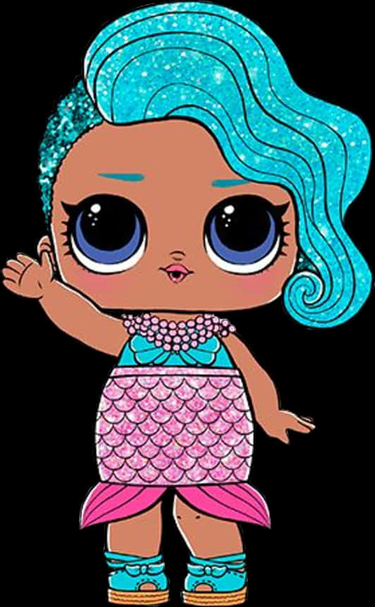 Mermaid Themed L O L Surprise Doll PNG