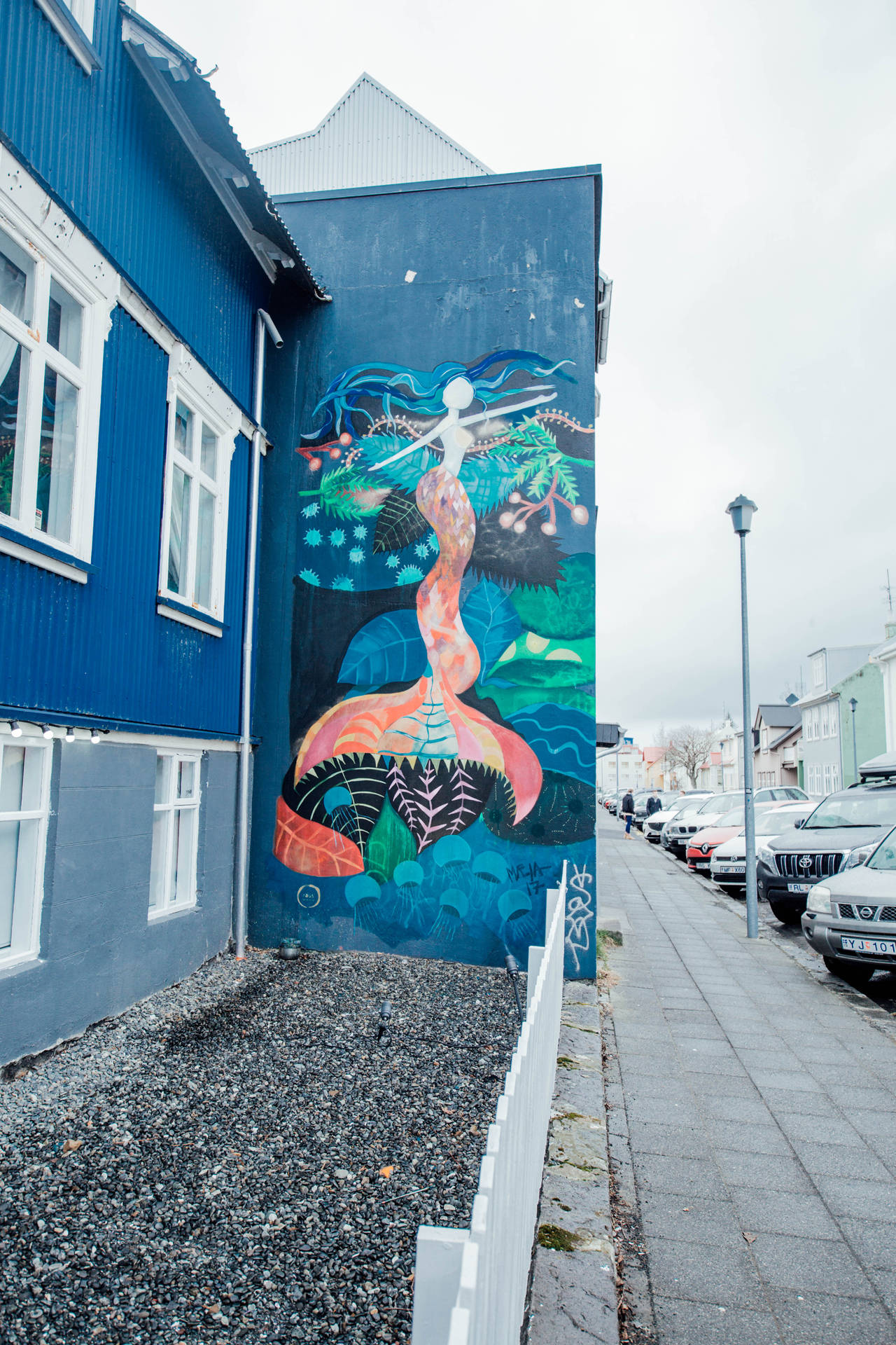 An Ethereal Mermaid Mural In A Far Away Place Wallpaper