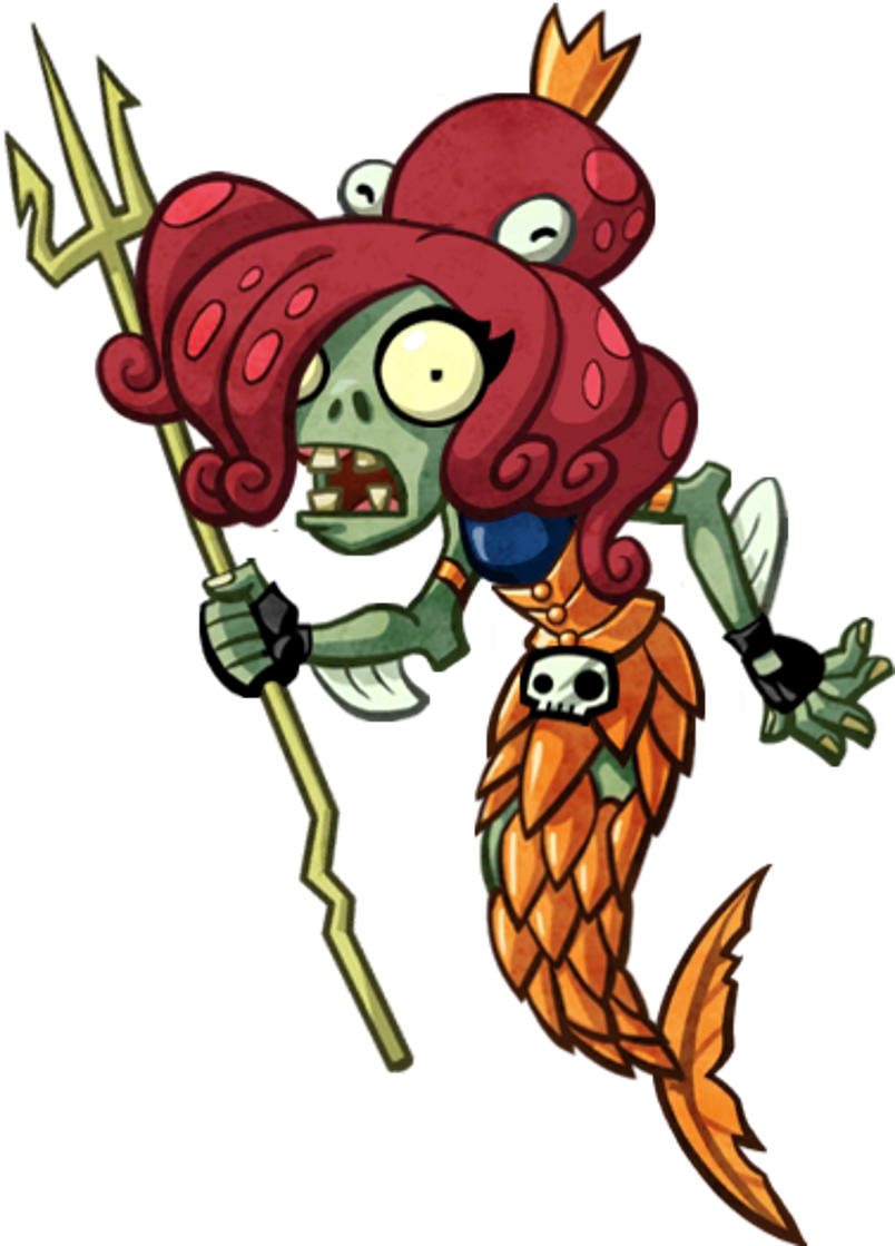 Mermaid Zombie Cartoon PNG