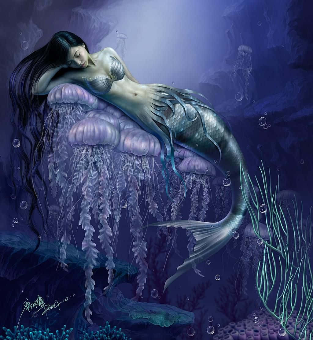 Contemplala Belleza De Una Sirena Y El Mar