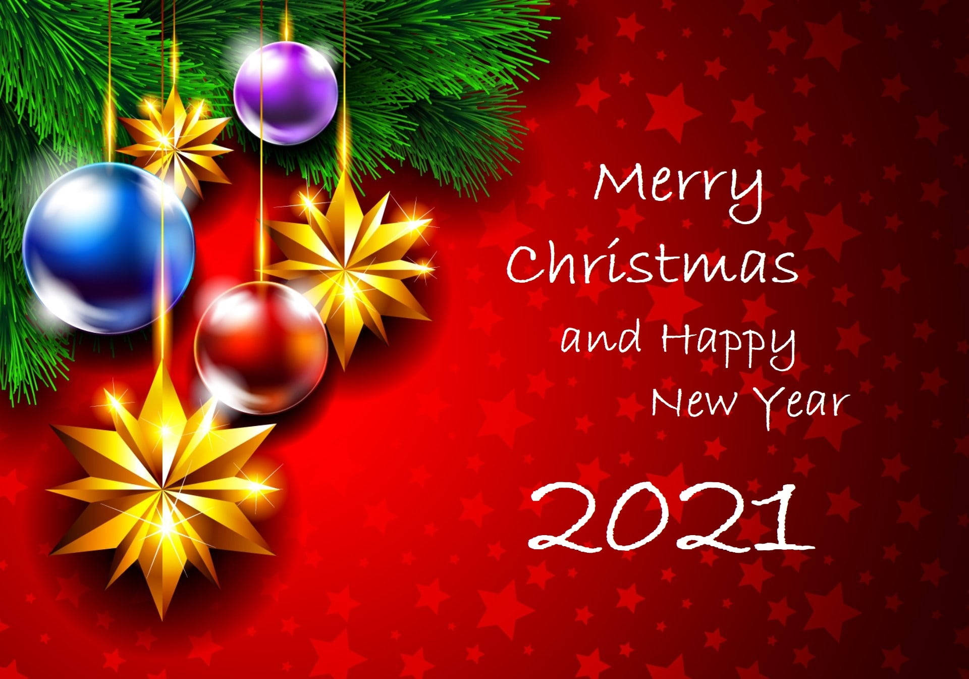 Ønsker glædelig jul og et godt nytår 2021 Wallpaper