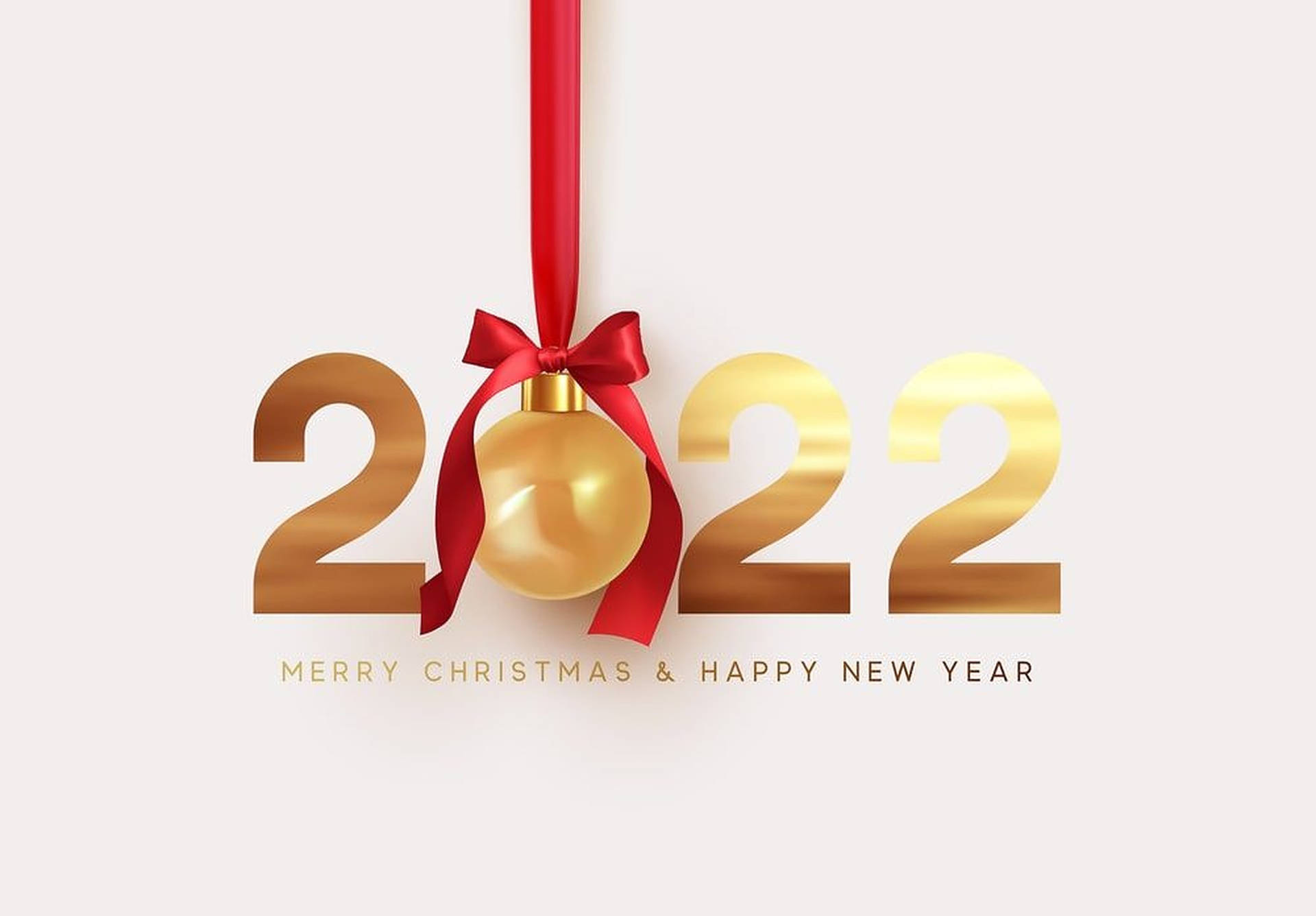 Merry Christmas And Happy New Year 2022 Wallpaper