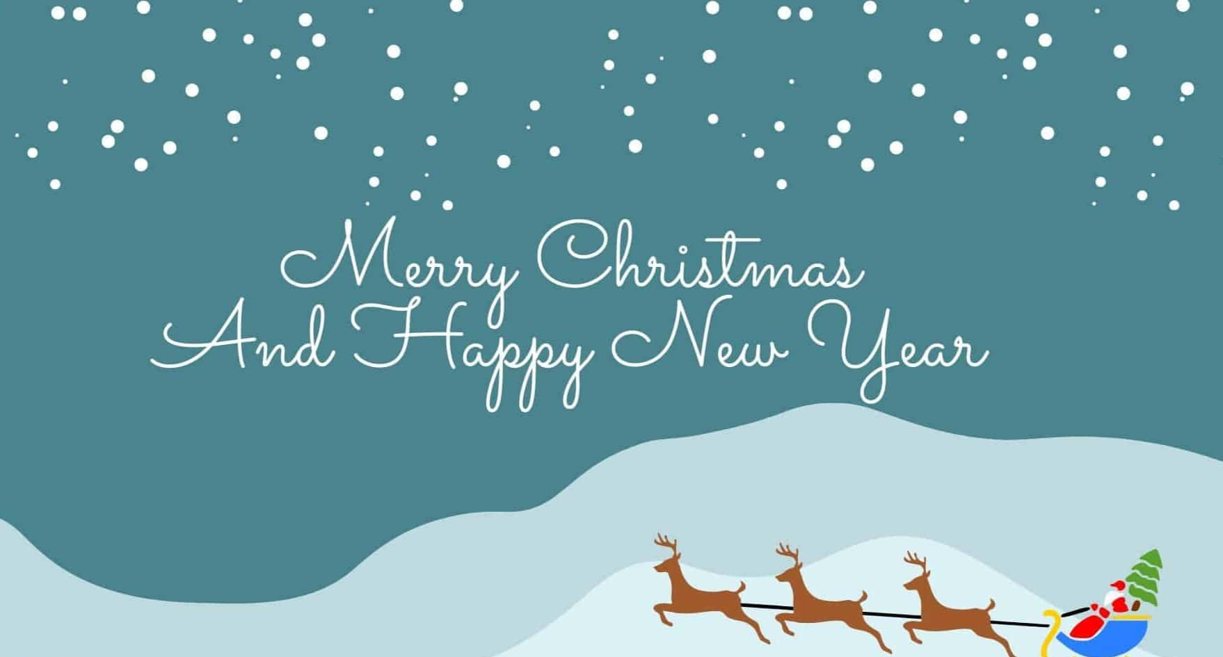 Merry Christmas And Happy New Year Wallpaper