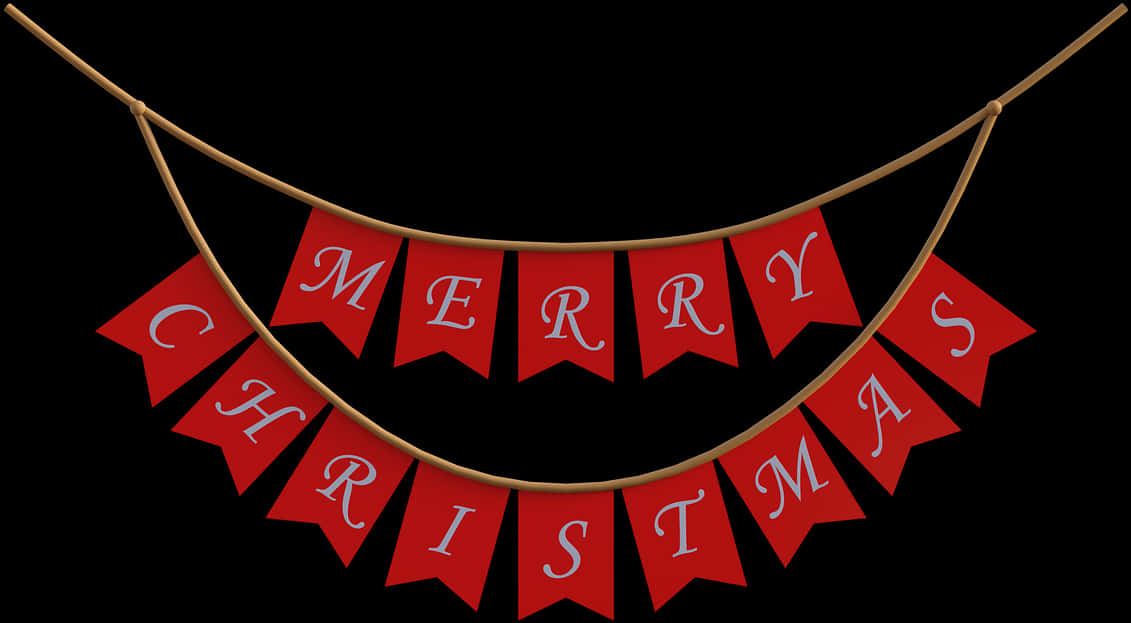 Merry Christmas Banner Decoration PNG