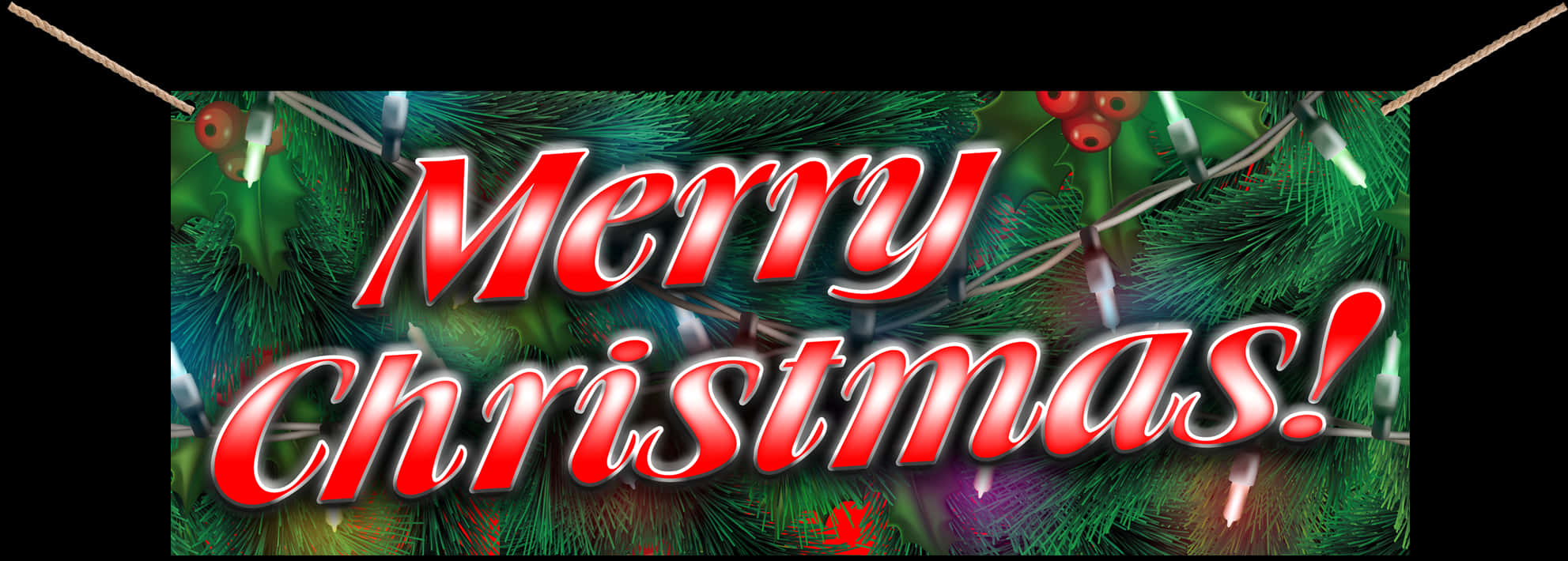 Merry Christmas Banner Image PNG