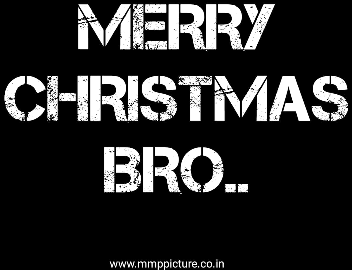 Merry Christmas Bro Greeting PNG